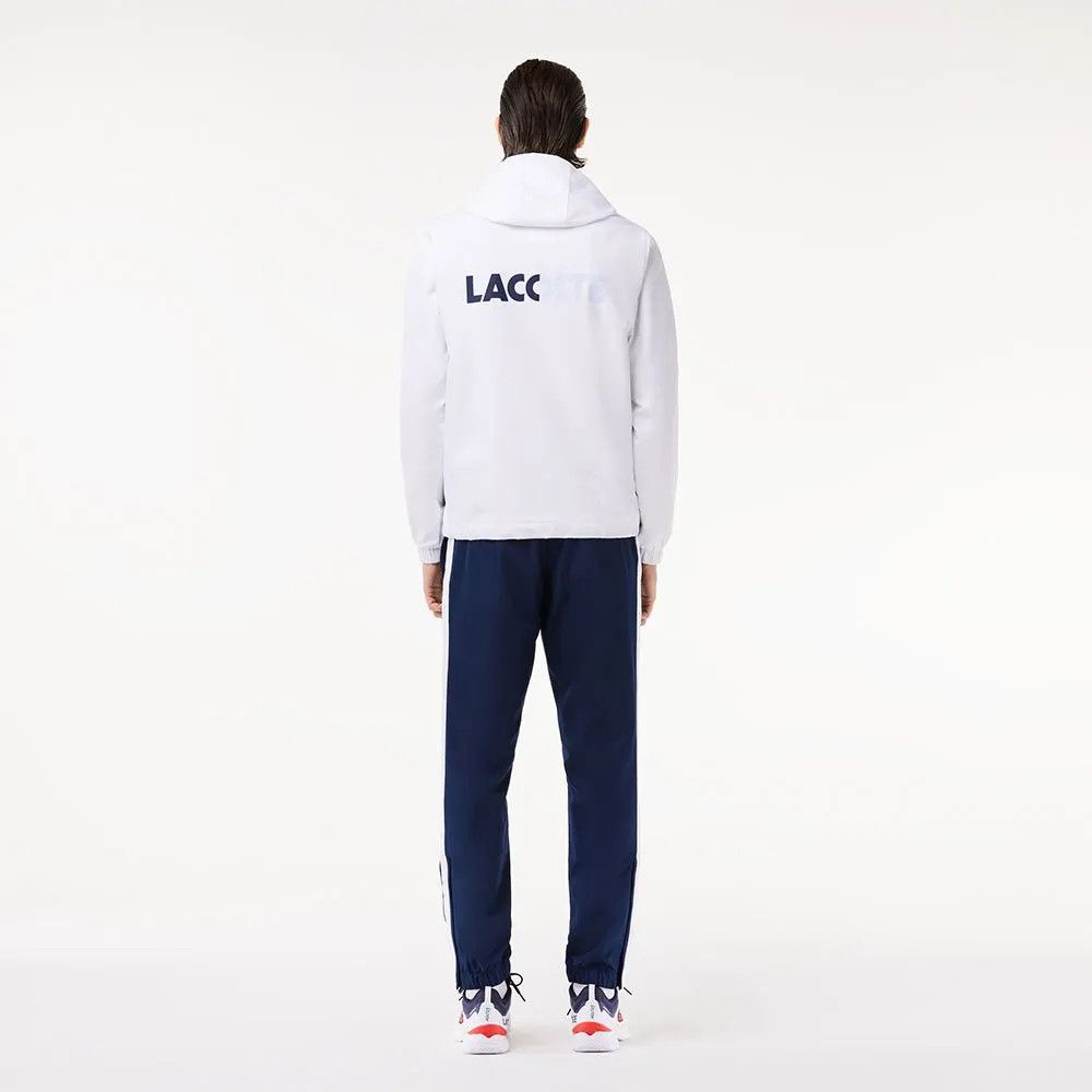 Lacoste o1s22i1n1124 Hooded Sports Tracksuit in White & Blue Size US XXL / EU 58 / 5 - 3 Thumbnail