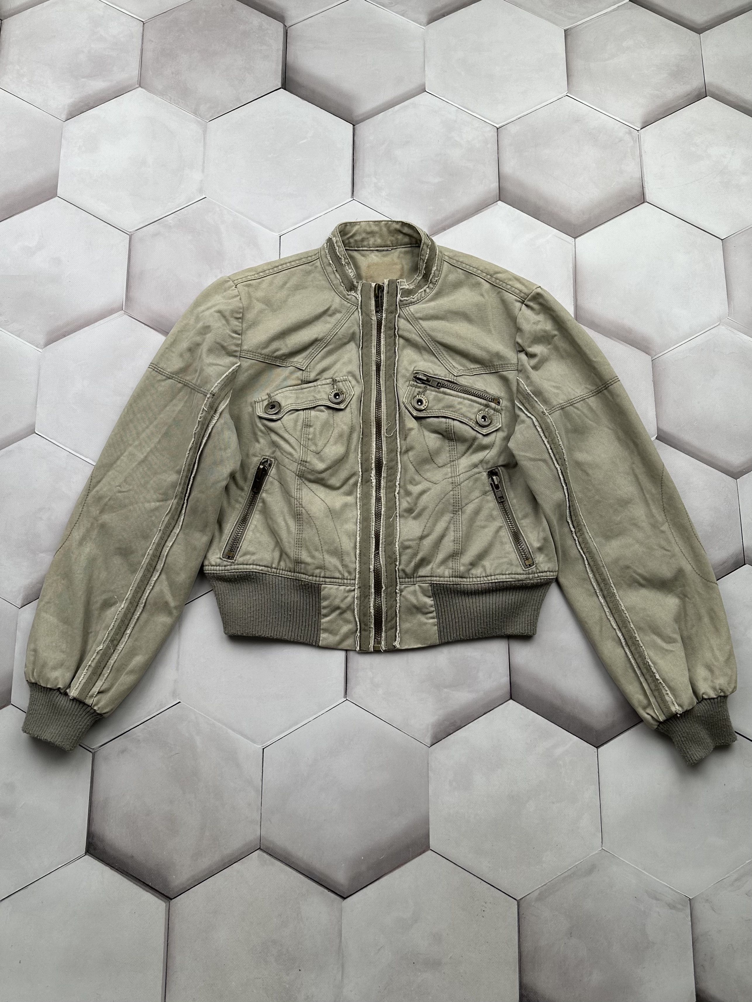 image of Vintage Oversized Bomber Jacket in Military, Women's (Size Medium)