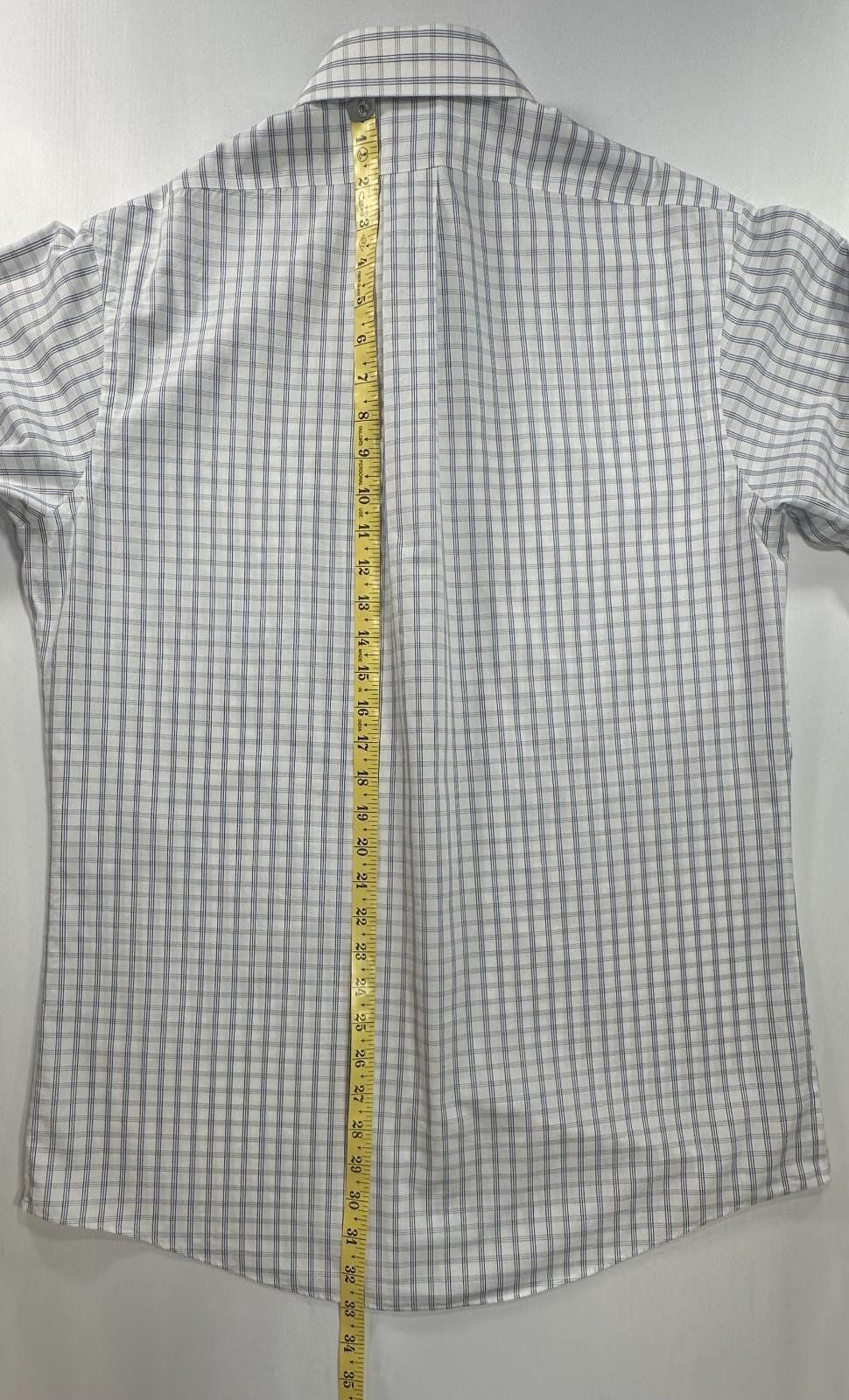 Brooks Brothers Brooks Brothers Slim No-Iron Cotton Button Up Blue Men XL 16 Size 44R - 4 Thumbnail
