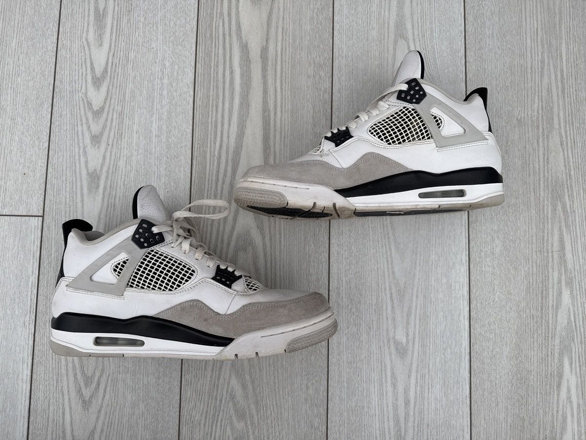 Nike Jordan Air Jordan 4 Retro Military Black White Grey sneakers Size US 12 / EU 45 - 3 Thumbnail