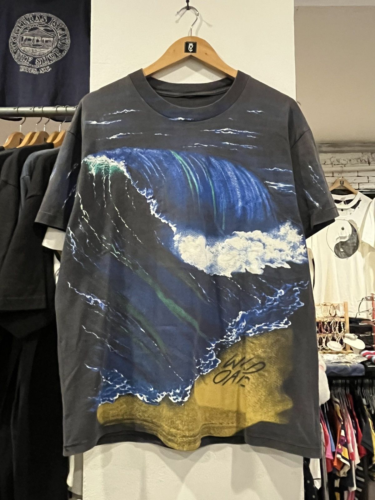 Other Vintage 90s Wild Oats Wave AOP T-Shirt Size US L / EU 52-54 / 3 - 1 Thumbnail