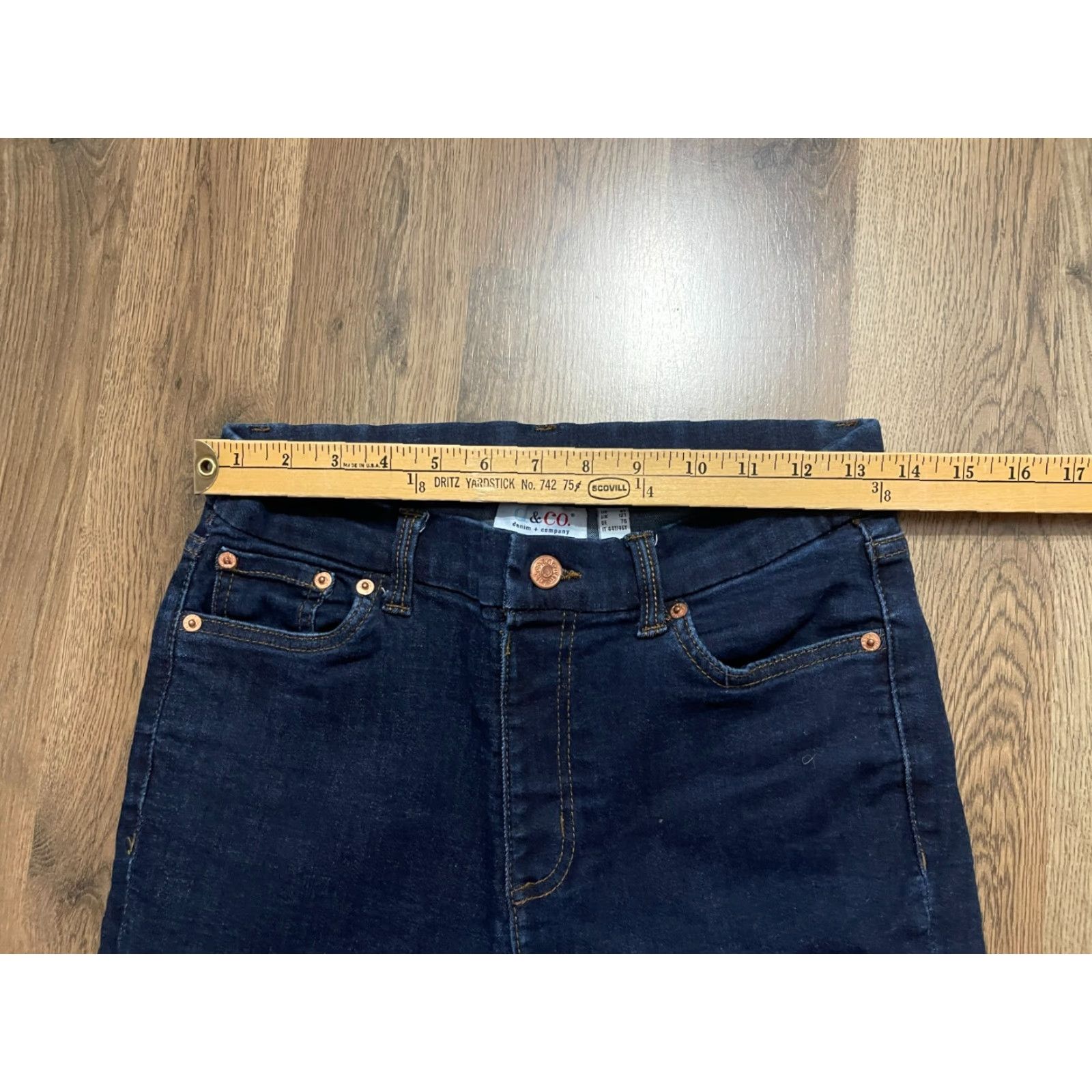 Denim & Co. Denim & Co. Jeans Women 8 Tall Blue Denim Straight Leg Pockets 8T Ladies Jeans Size 30" / US 8 / IT 44 - 5 Thumbnail