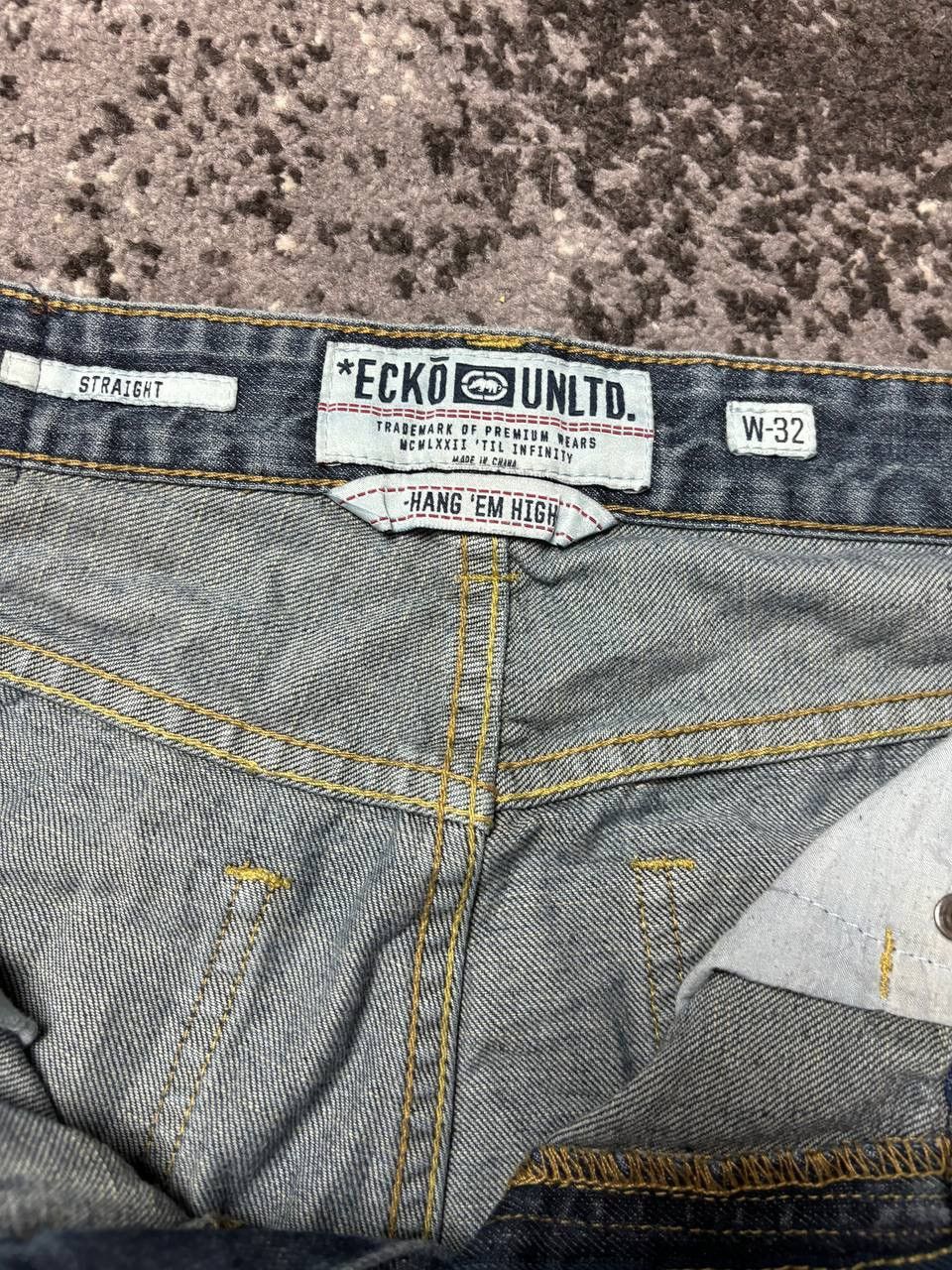 Ecko Unltd. × Japanese Brand × Vintage Vintage Y2K Eco Unltd Hang Tray Camo Denim Pants Size US 32 / EU 48 - 3 Thumbnail