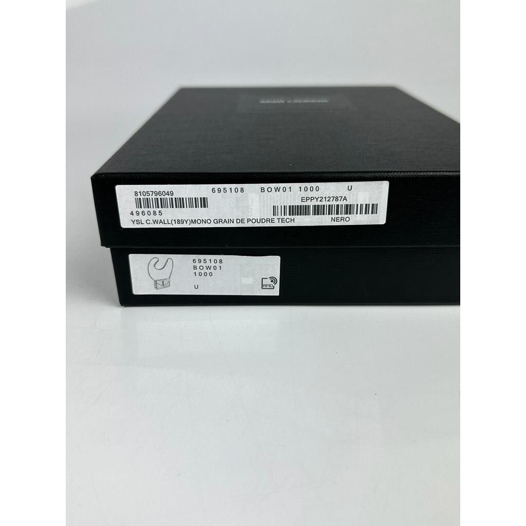 Saint Laurent Paris SAINT LAURENT Cassandre Envelope Black/Gold Grained Leather Size ONE SIZE - 9 Thumbnail