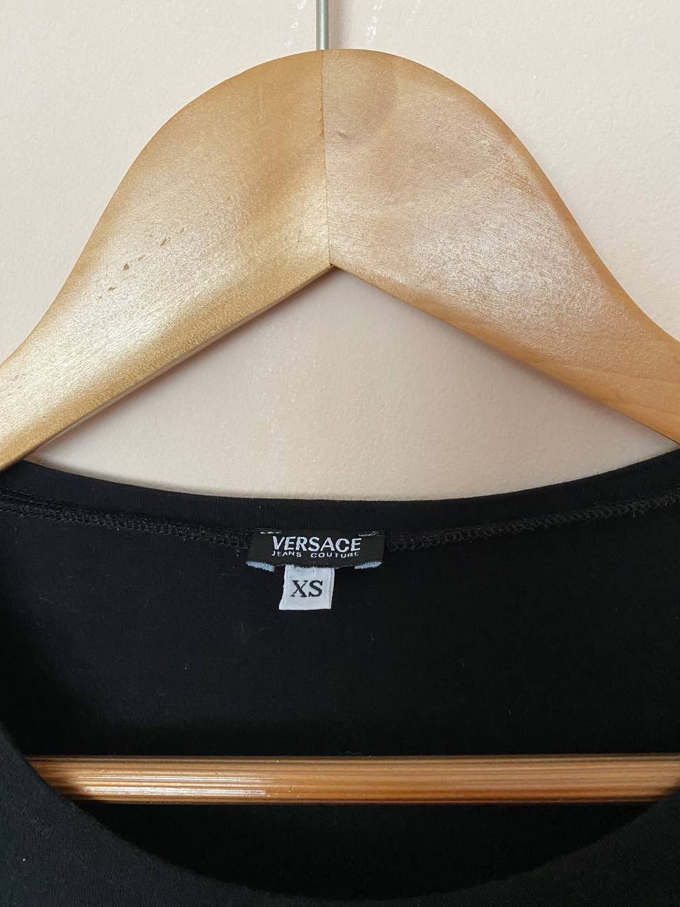 Versace × Versace Jeans Couture 🖤 Versace Jeans Couture Black Logo Top Not Used Size XS / US 0-2 / IT 36-38 - 3 Thumbnail