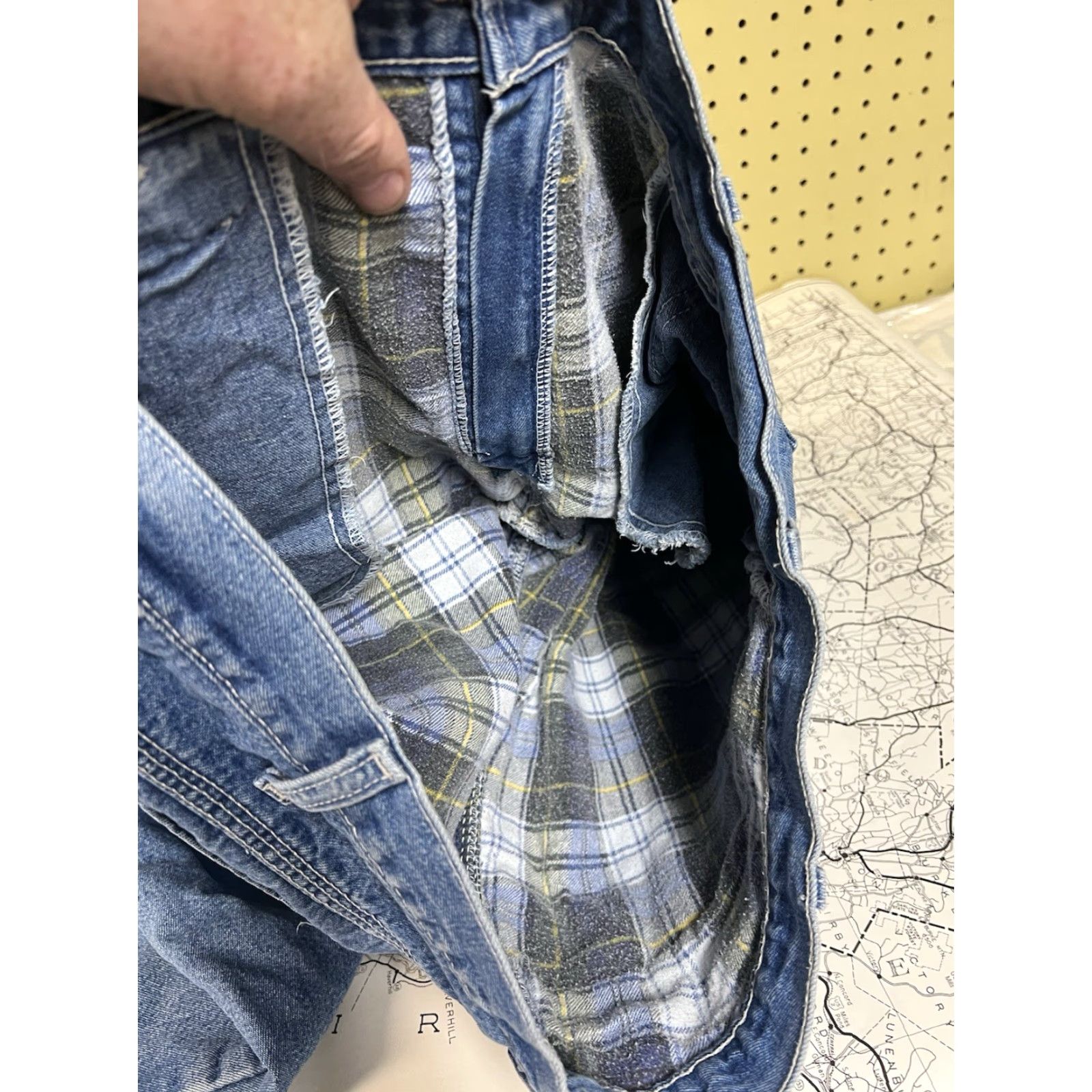 Dickies VINTAGE Dickies Jeans Flannel Lined 36x30 Relaxed Fit 90s Grunge Blue Denim Mens Jeans Size US 36 / EU 52 - 6 Thumbnail