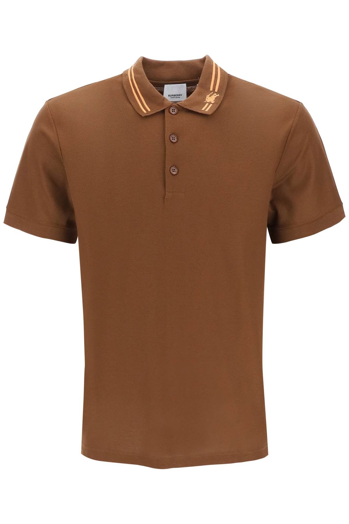Burberry o1w1db10824 Ekd Regular Fit Polo Shirt in Dark Birch Brown Size US XS / EU 42 / 0 - 1 Thumbnail