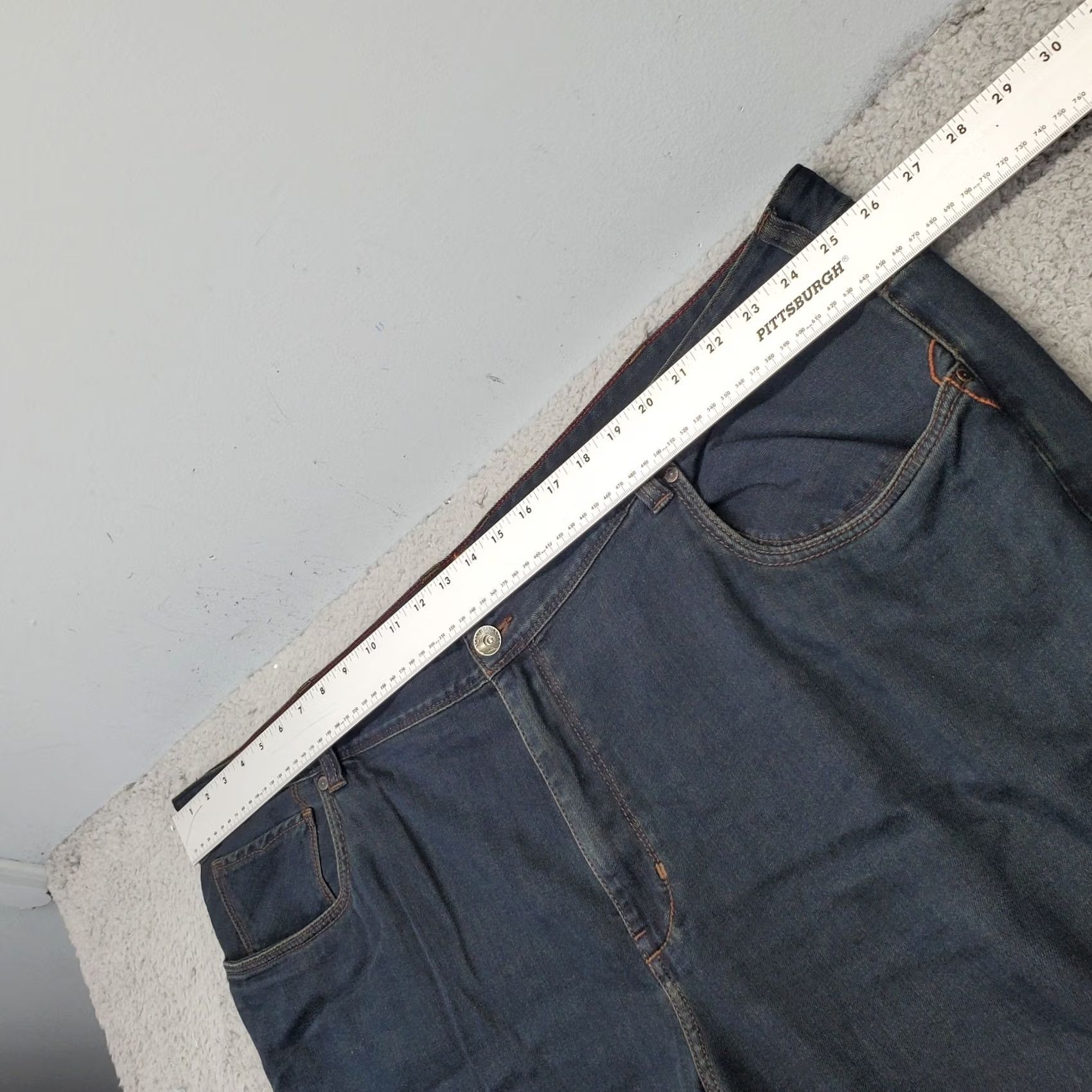Tommy Bahama Tommy Bahama Jeans Mens 52x30 Navy Denim Contrast Stitch Loose Fit Straight Leg Shirt? Size US 36 / EU 52 - 5 Thumbnail