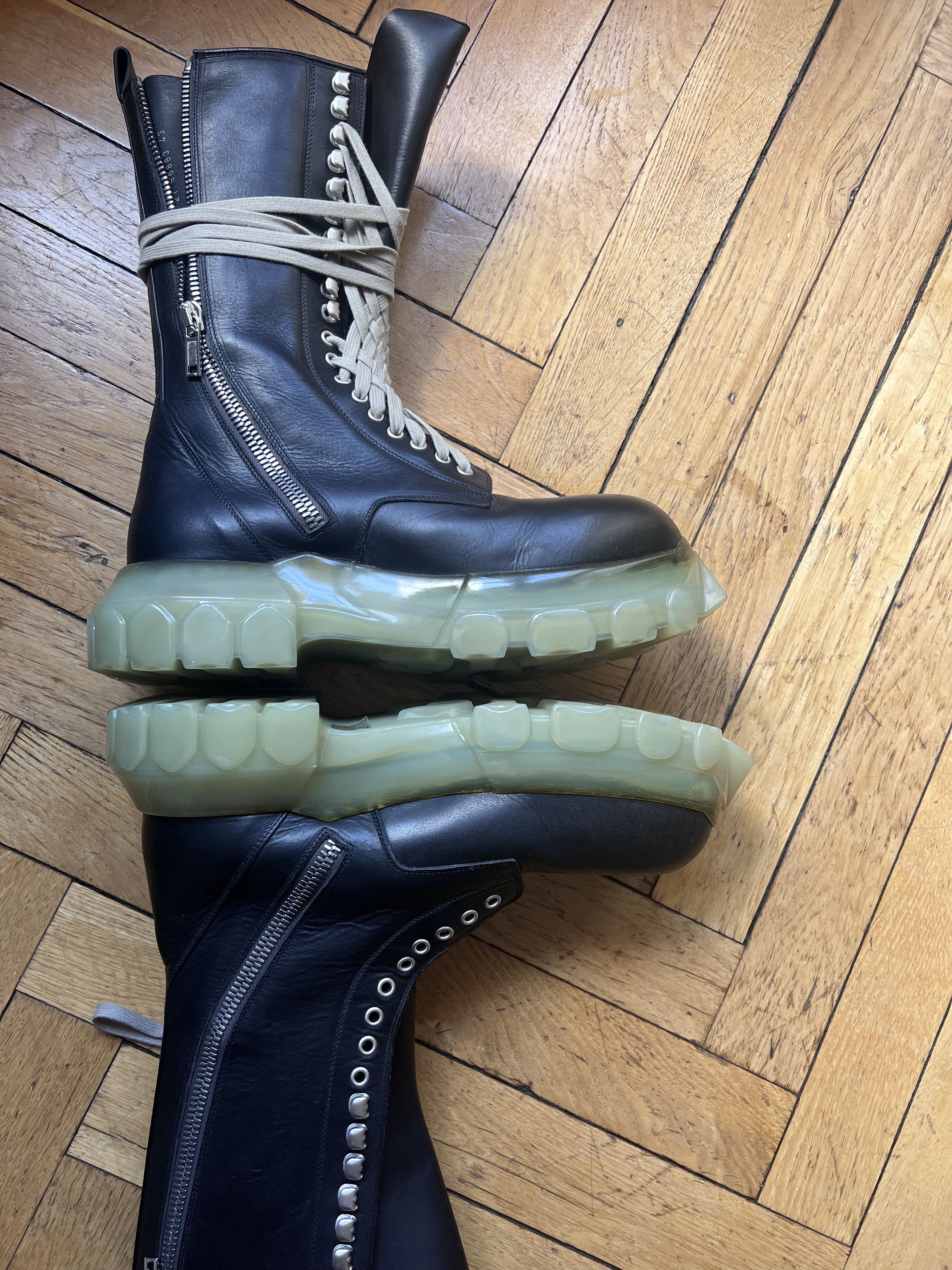 Rick Owens Mega Lace Bozo Tractor Boot Clear Sole New+Receipt Size US 10 / EU 43 - 22 Thumbnail