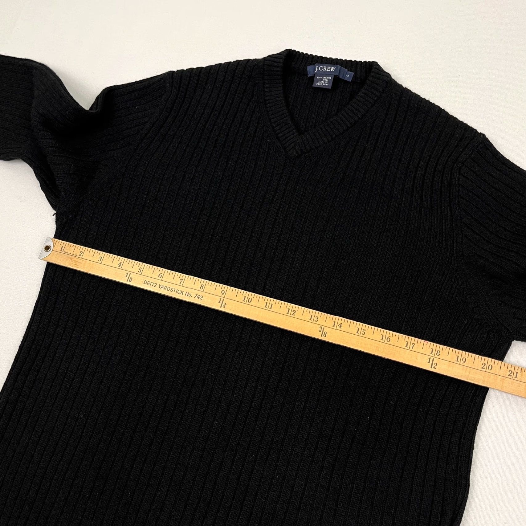 J.Crew J Crew Merino Wool Sweater Men M Black Knit V-Neck Pullover Jumper Academia Prep Preppy Size US M / EU 48-50 / 2 - 4 Thumbnail