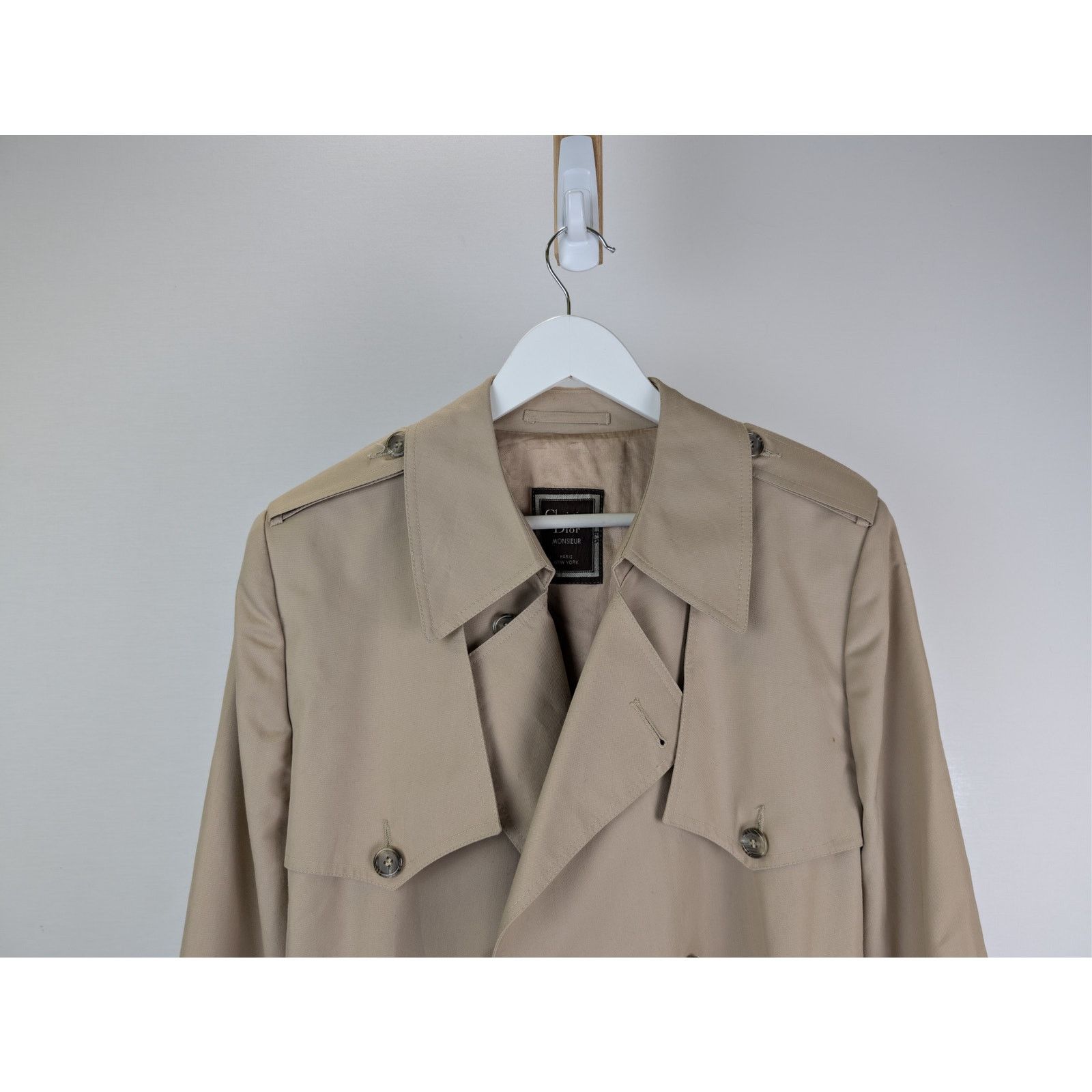 Dior o1rshd1 CC20 Long Trench Coat in Beige Size US L / EU 52-54 / 3 - 3 Thumbnail