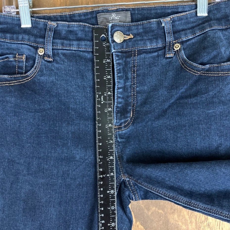 Vintage Chicos Womens Jeans Blue Mid Rise So Slimming Lifting Straight Stretch 1 Jeans Women Regular 31 Inseam 5-Pocket Denim Modern Casual — Mens? Size 25" / US 0 / IT 36 - 7 Thumbnail