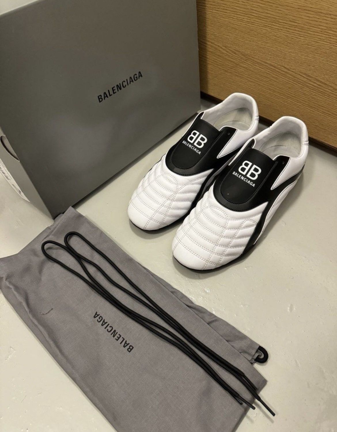 image of Balenciaga Zen Sneakers - Size 44 - Worn Once in White, Men's