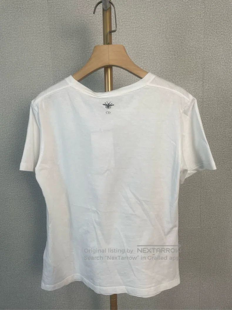 Dior Dior White T-shirt with butterfly print Size S / US 4 / IT 40 - 2 Thumbnail