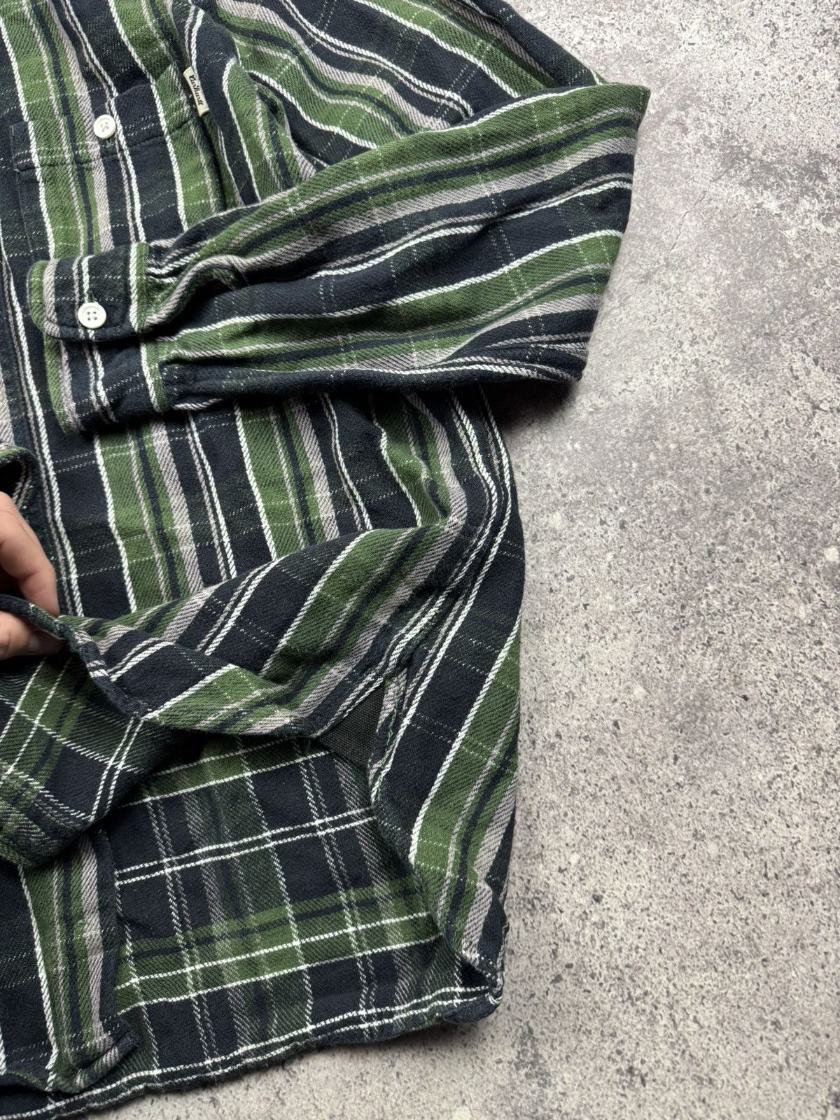 Carhartt Vintage Carhartt Flannel Striped Button Ups Shirt Y2K Size US S / EU 44-46 / 1 - 4 Thumbnail