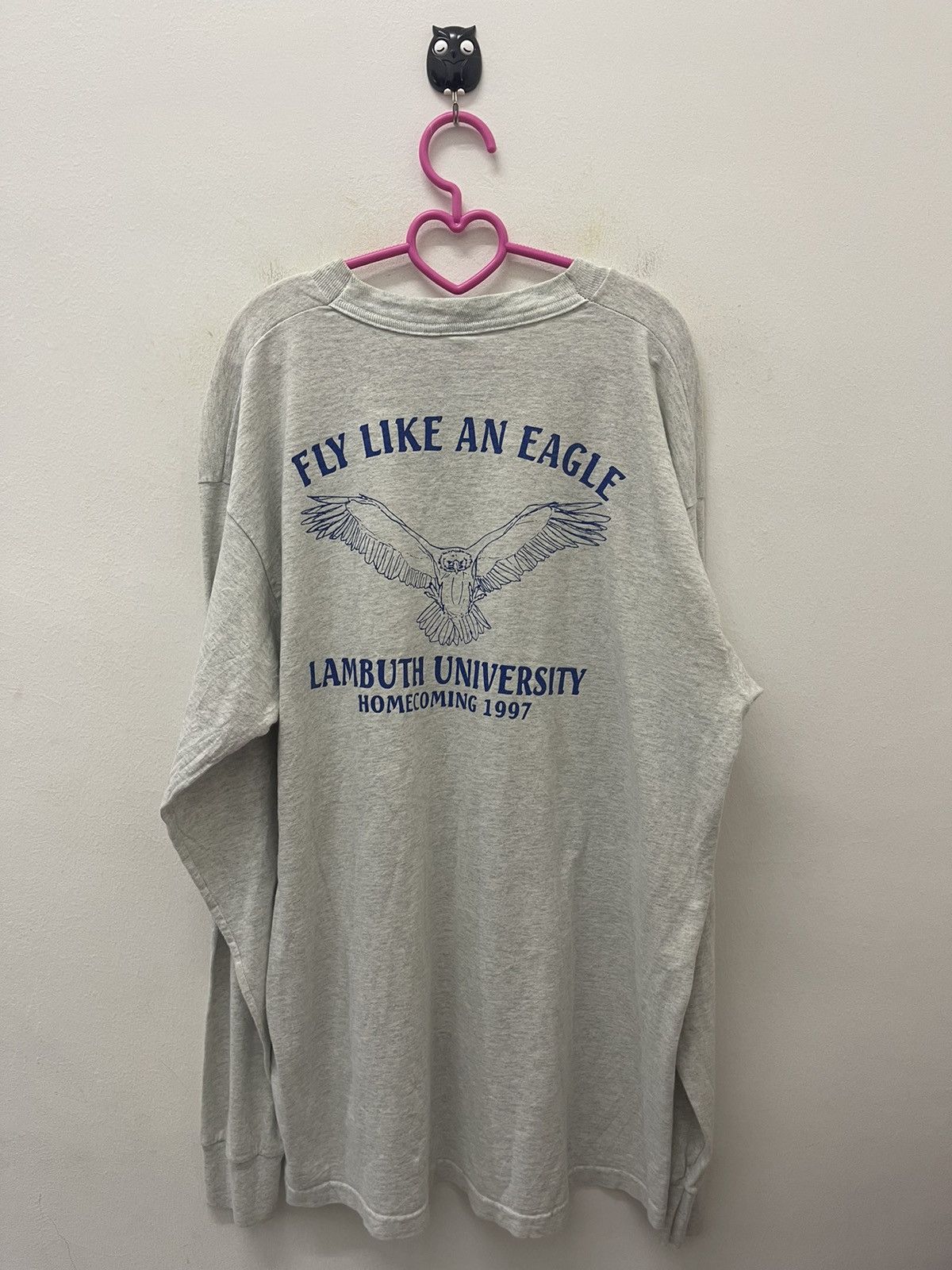 NCAA Rare 90s Vintage LAMBUTH UNIVERSITY Fly Like An Eagle Size US XL / EU 56 / 4 - 1 Thumbnail