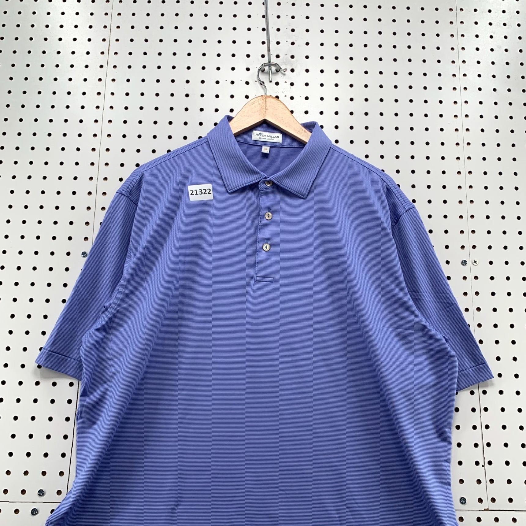 Peter Millar VINTAGE Peter Millar Summer Comfort Polo Shirt Pink Blue Striped Mens XL Polo Shirt 25x32.5 Size US XL / EU 56 / 4 - 2 Thumbnail