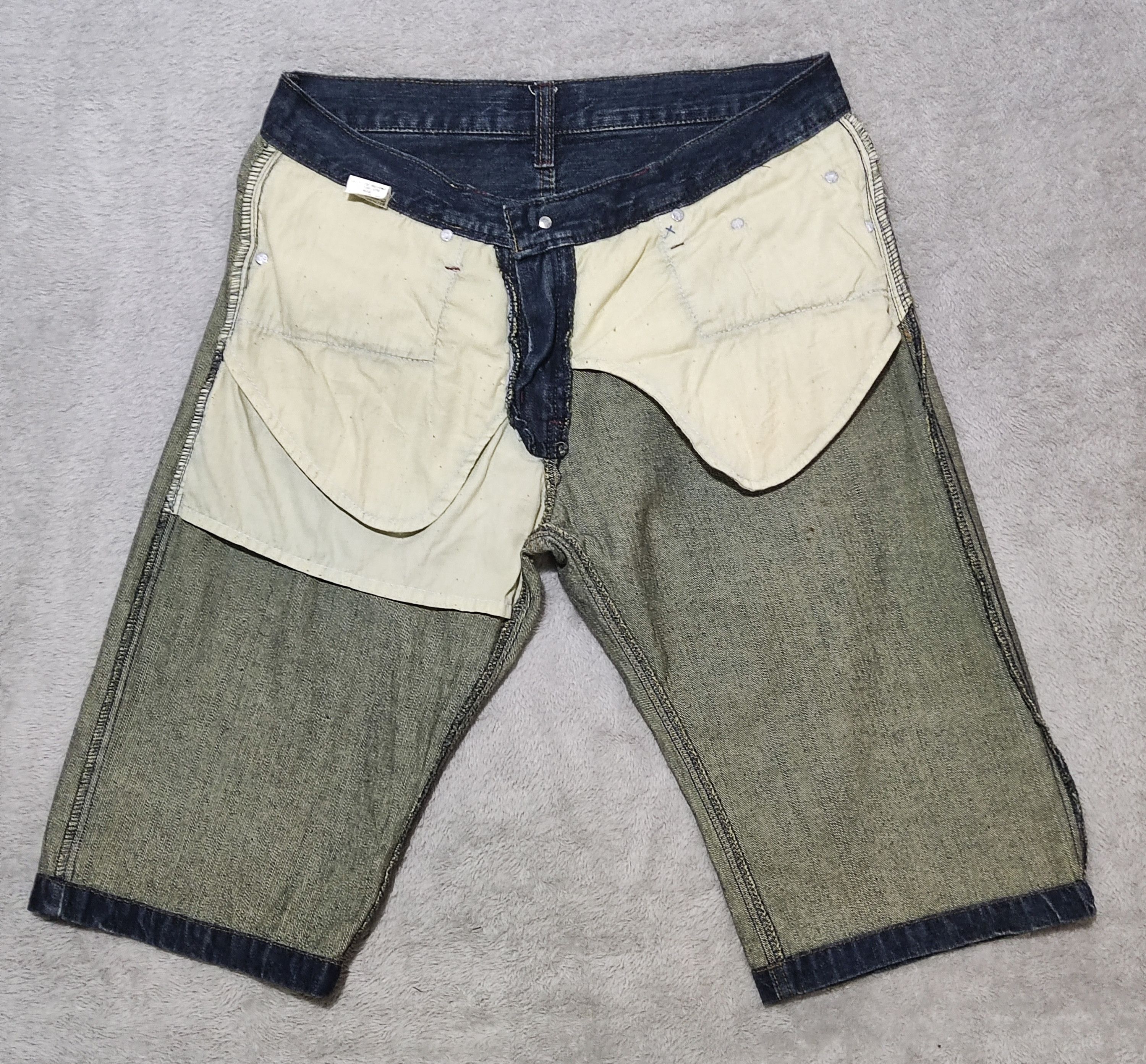 JNCO Piko JDM 3D Embossed Logo Denim Jorts Y2K Surf Skate Size US 31 - 14 Thumbnail