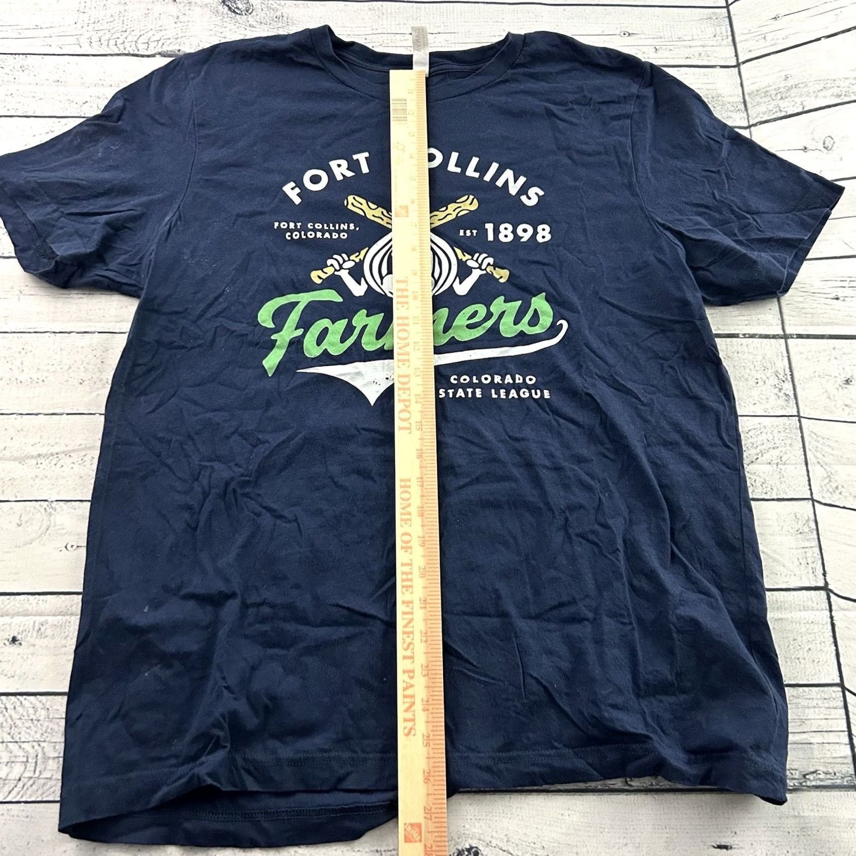 Vintage Fort Collins Farmers Short Sleeve T Shirt Men Large Blue Size US L / EU 52-54 / 3 - 2 Thumbnail