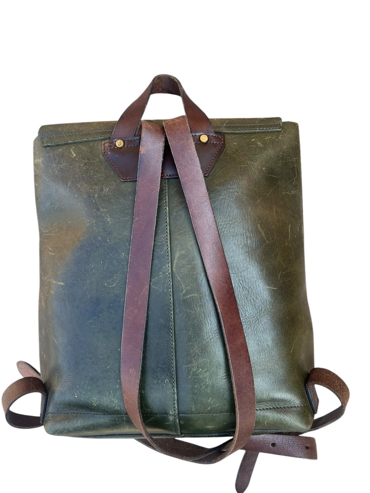 Leather Vintage Unknown Japan Patina Leather Backpack High Quality Size ONE SIZE - 13 Thumbnail