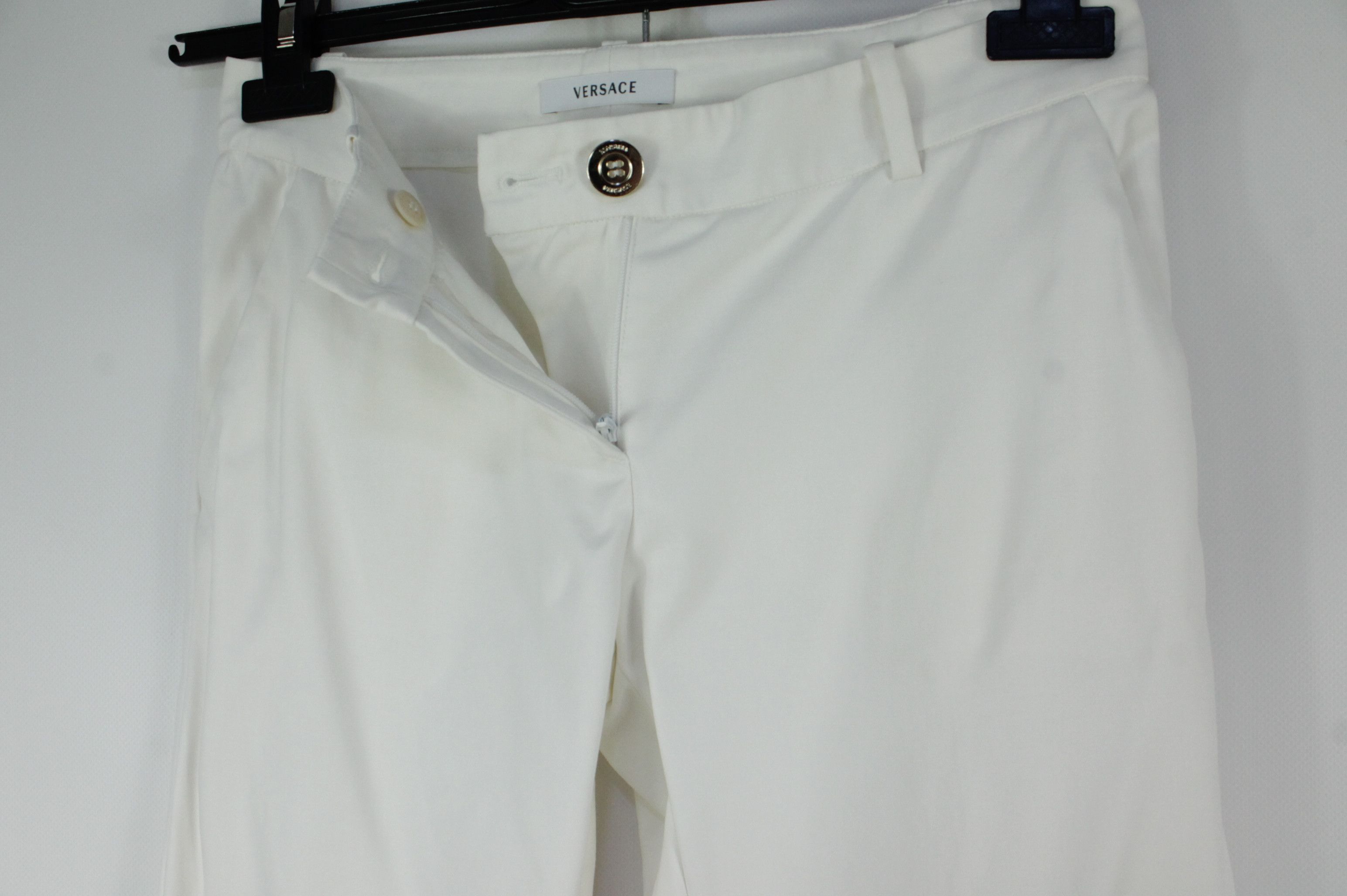 Versace Gianni Versace White Stretch Cotton Tailored Pants Suit Wmns Size XS / US 0-2 / IT 36-38 - 14 Thumbnail