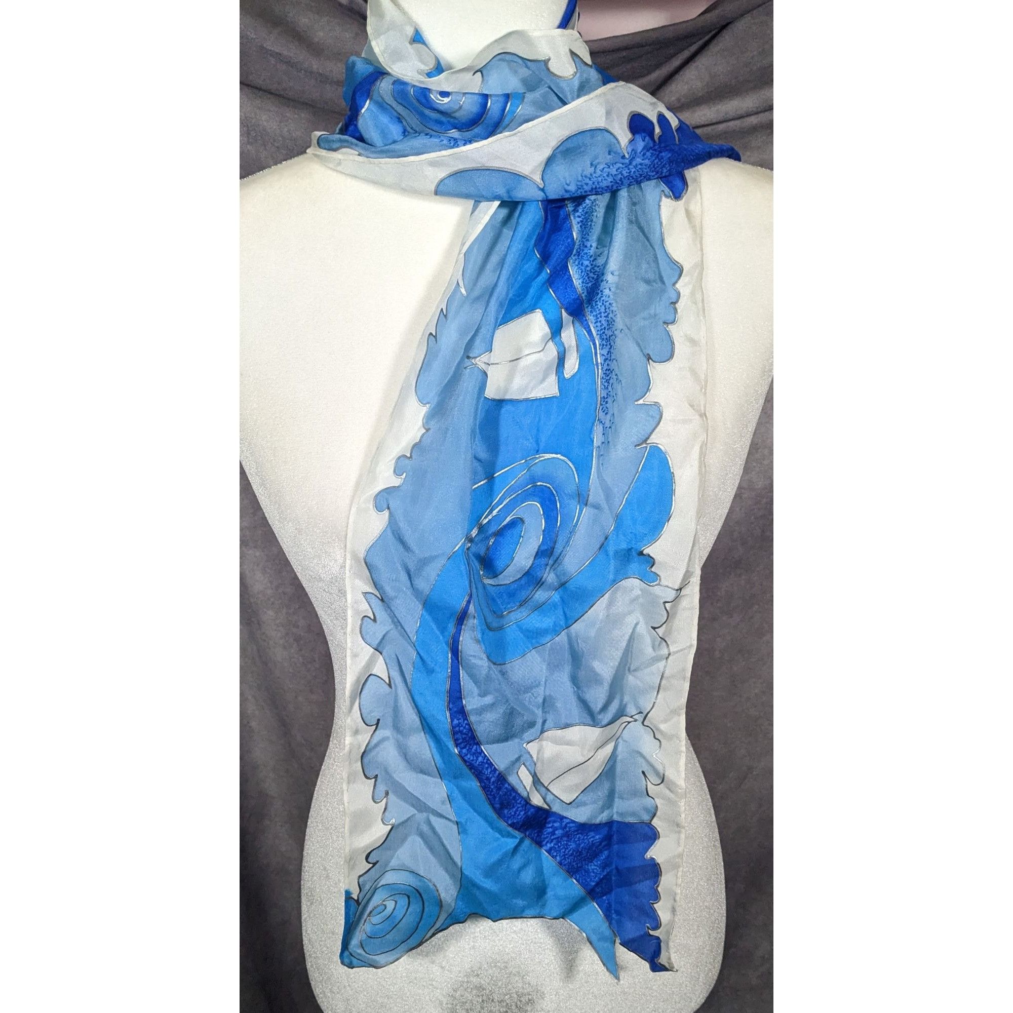 Other Vintage Hand Painted Betty Lanthrope Nautical Scarf Size ONE SIZE - 13 Thumbnail