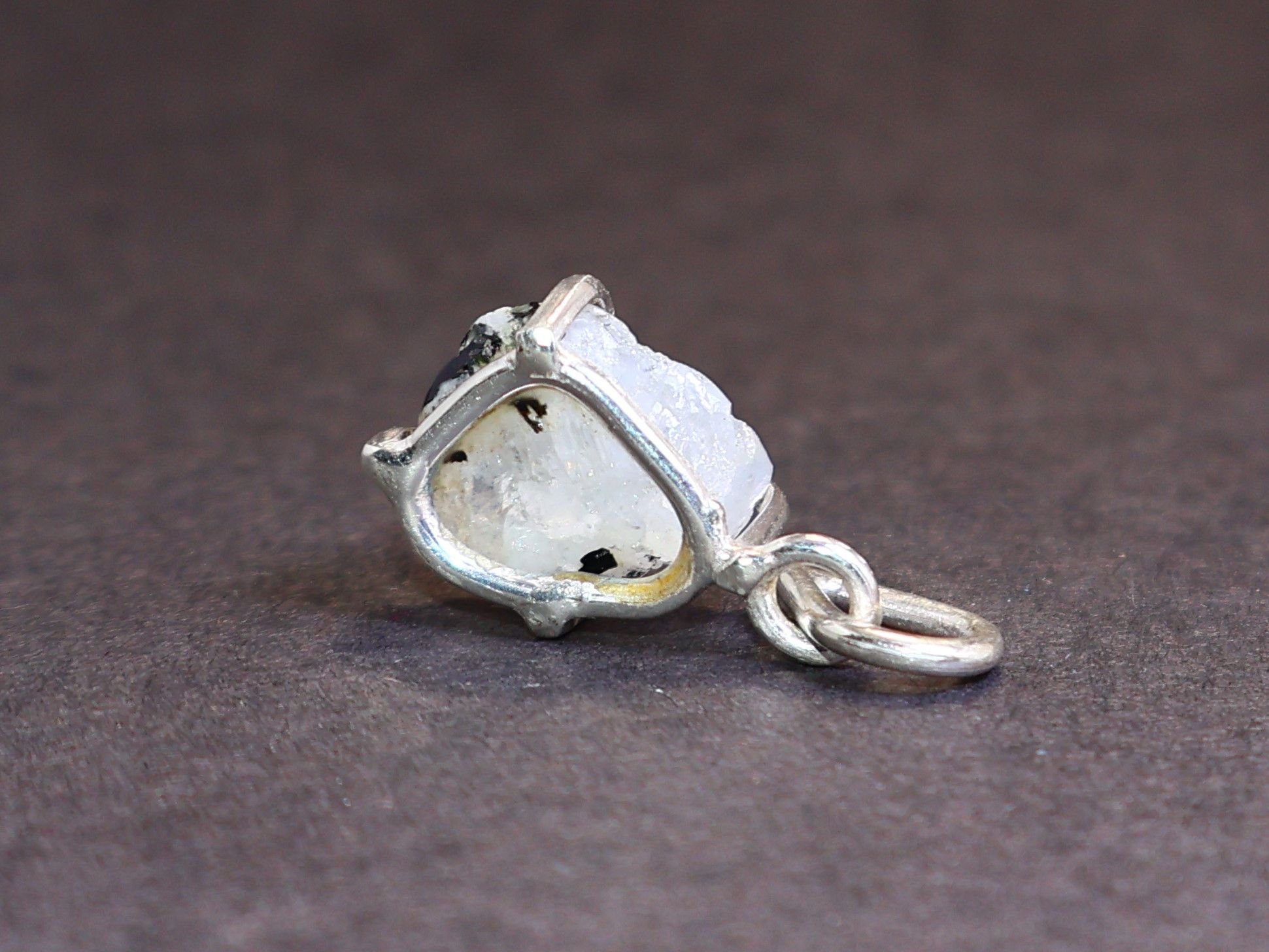 Handmade Raw Moonstone, Sterling silver Handmade Women pendant, Size ONE SIZE - 6 Thumbnail