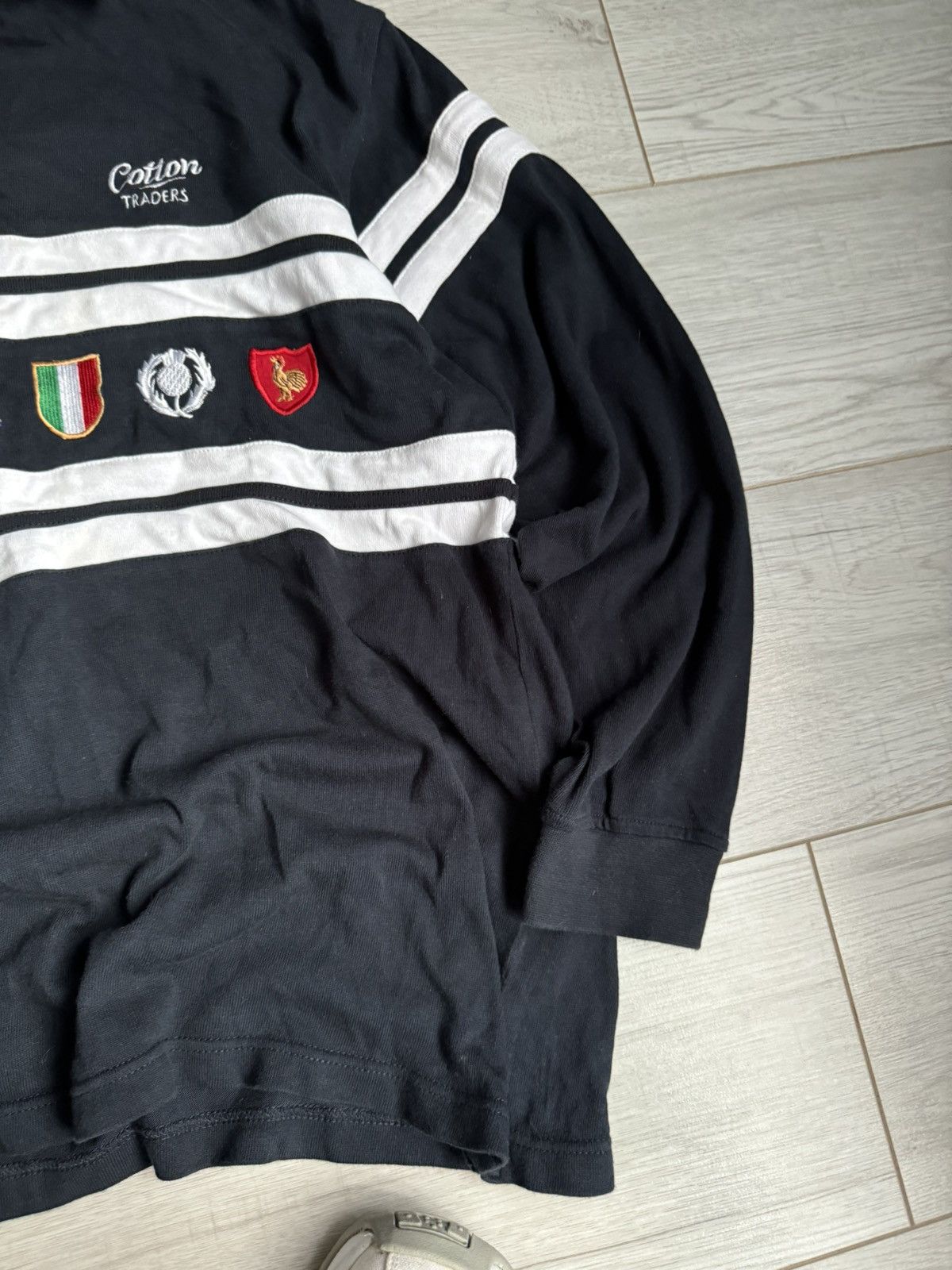 Cotton Traders × Vintage Vintage Cotton Traders Rugby Jersey Shirt All Nation Y2K Size US L / EU 52-54 / 3 - 3 Thumbnail