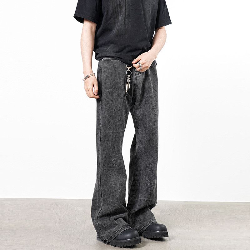 Japanese Brand Retro loose wide leg casual micro flared jeans Size US 32 / EU 48 - 1 Thumbnail
