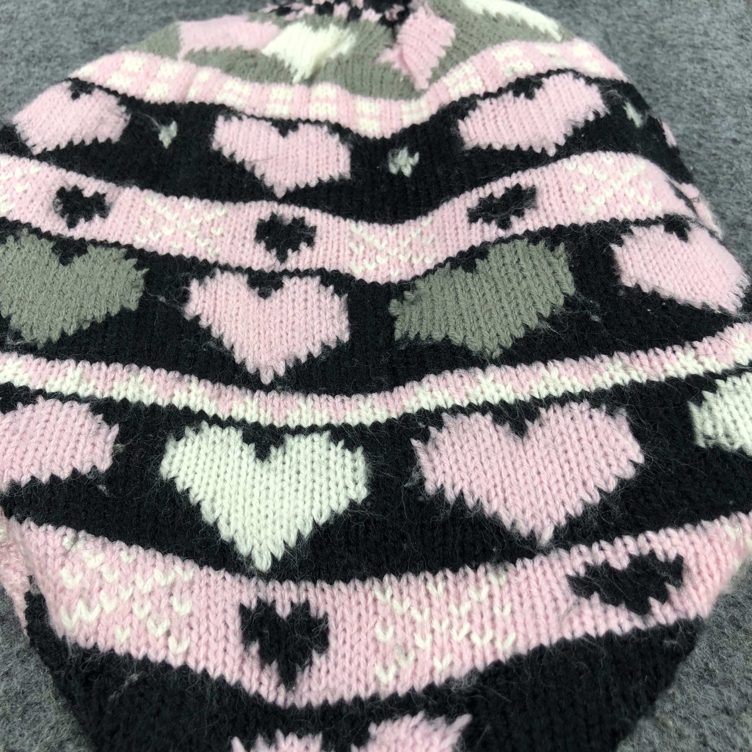 Vintage Unknown Love Earflap Bobble Beanie Snowcap Snow Hat B174 Size ONE SIZE - 4 Thumbnail