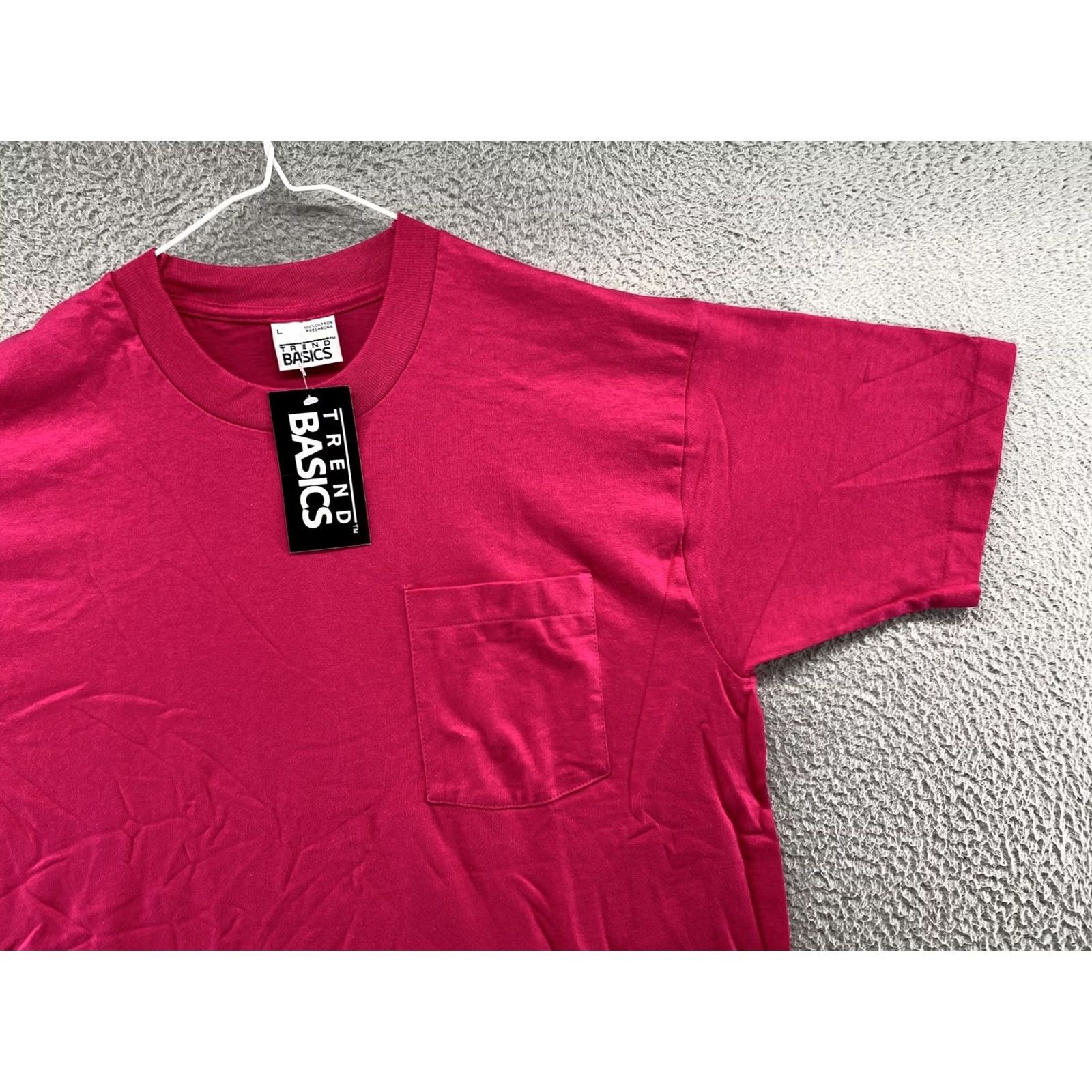Pinko VTG 90s Pink Pocket T Shirt USA Made Large NEW w/Tag Size US L / EU 52-54 / 3 - 2 Thumbnail