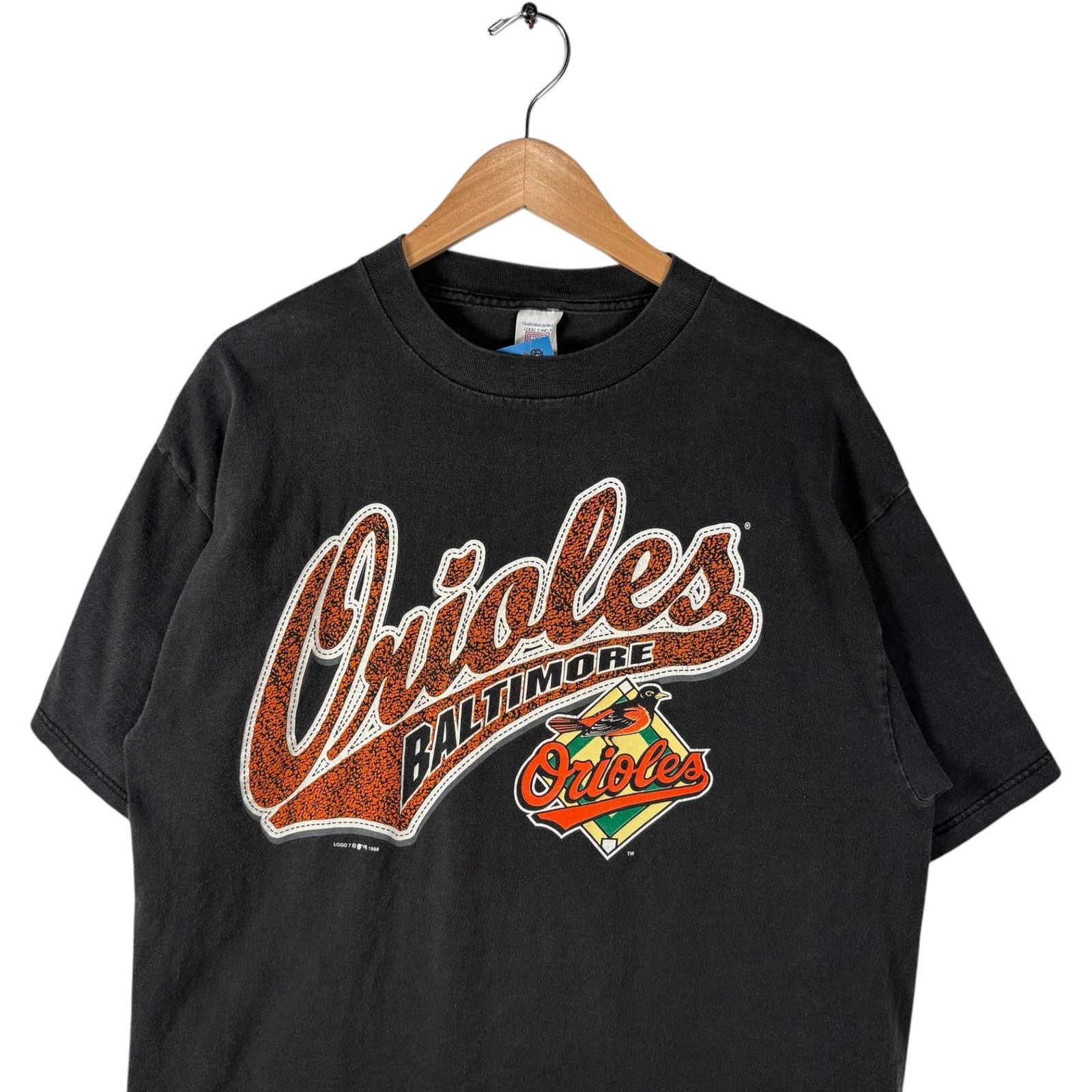 Logo 7 Vintage Logo 7 Baltimore Orioles Logo Spellout MLB Tee XL Size US XL / EU 56 / 4 - 2 Thumbnail