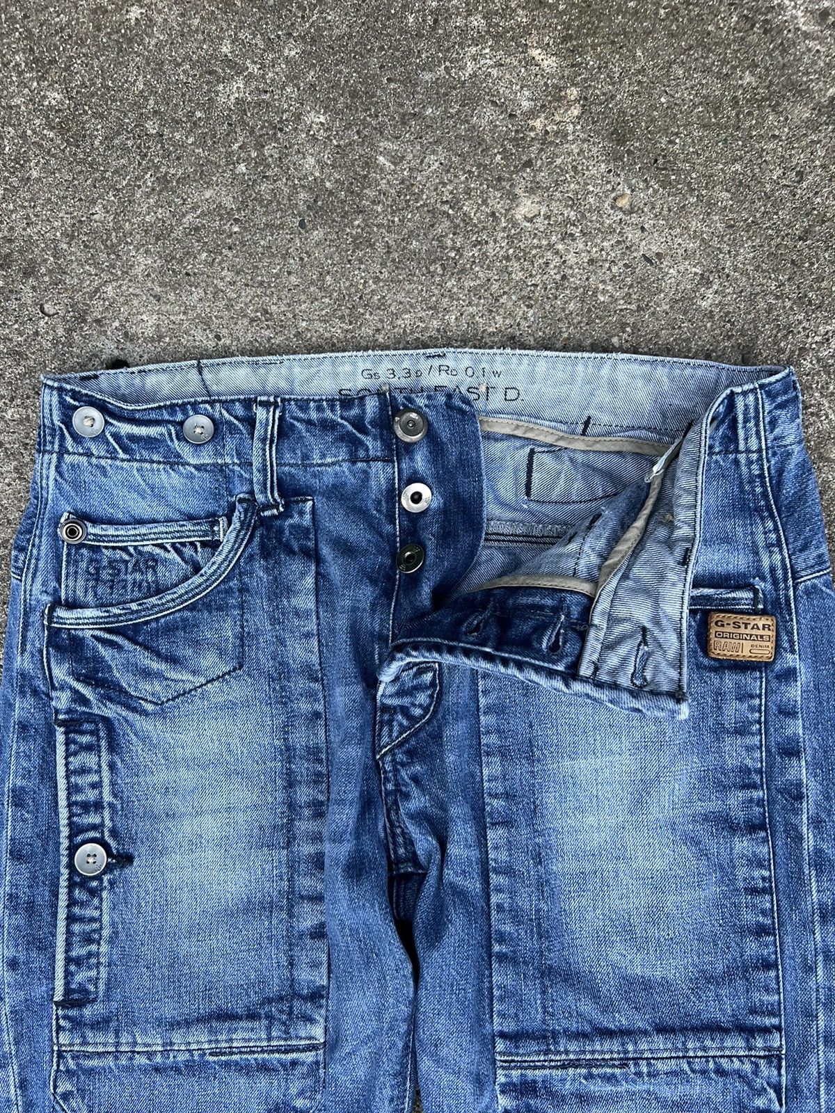 Balmain Vintage G Star Balmain Style Buckle Back Denim Jeans Size US 32 / EU 48 - 14 Thumbnail