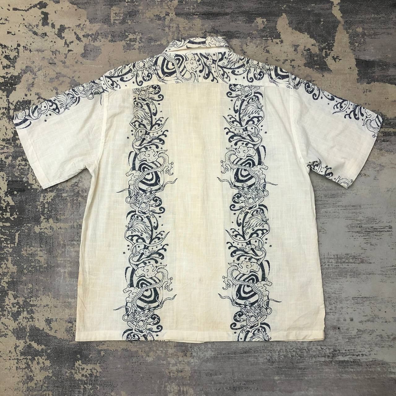 Japanese Brand T473 VTG JAPAN BAMBOO BUTTON DRAGON TATTOO BOWLING SHIRTS Size US L / EU 52-54 / 3 - 2 Thumbnail