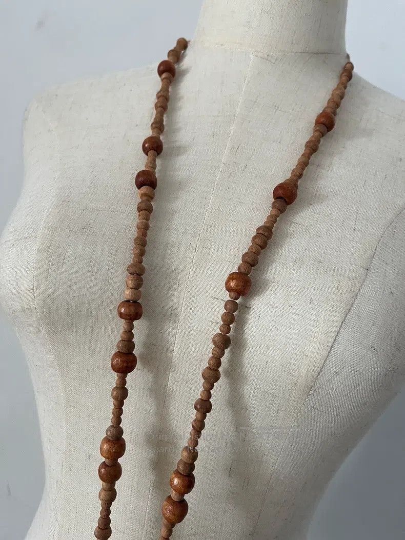 Ann Demeulemeester Ann Demeulemeester Necklace Wooden Beads Brown Size ONE SIZE - 4 Thumbnail