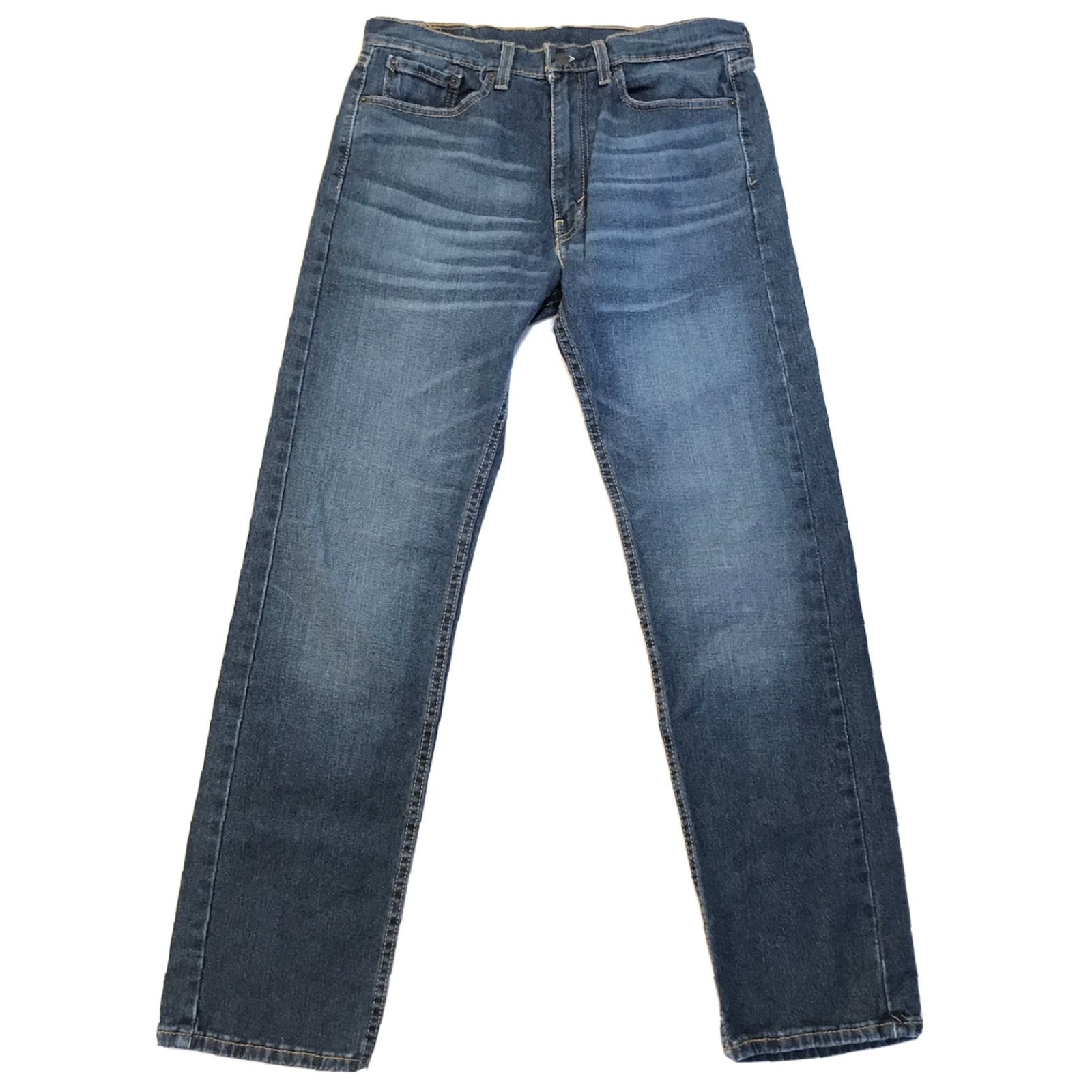 Levi's Levi's Mens Jeans 505 Denim Blue Stretch Tapered Straight Leg 32 Levi's 500 Series Medium Wash Regular Inseam 32 Athletic Rise Mid 10-12 Green? Size US 32 / EU 48 - 2 Thumbnail