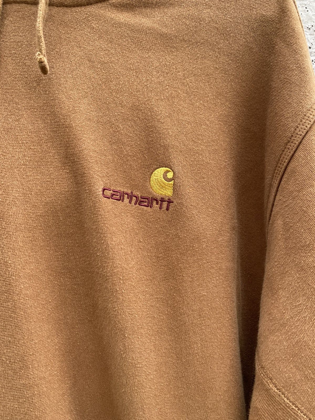 Carhartt × Vintage Vintage Carhartt Y2K brown oversized embroidered logo hoodie Size US XL / EU 56 / 4 - 2 Thumbnail