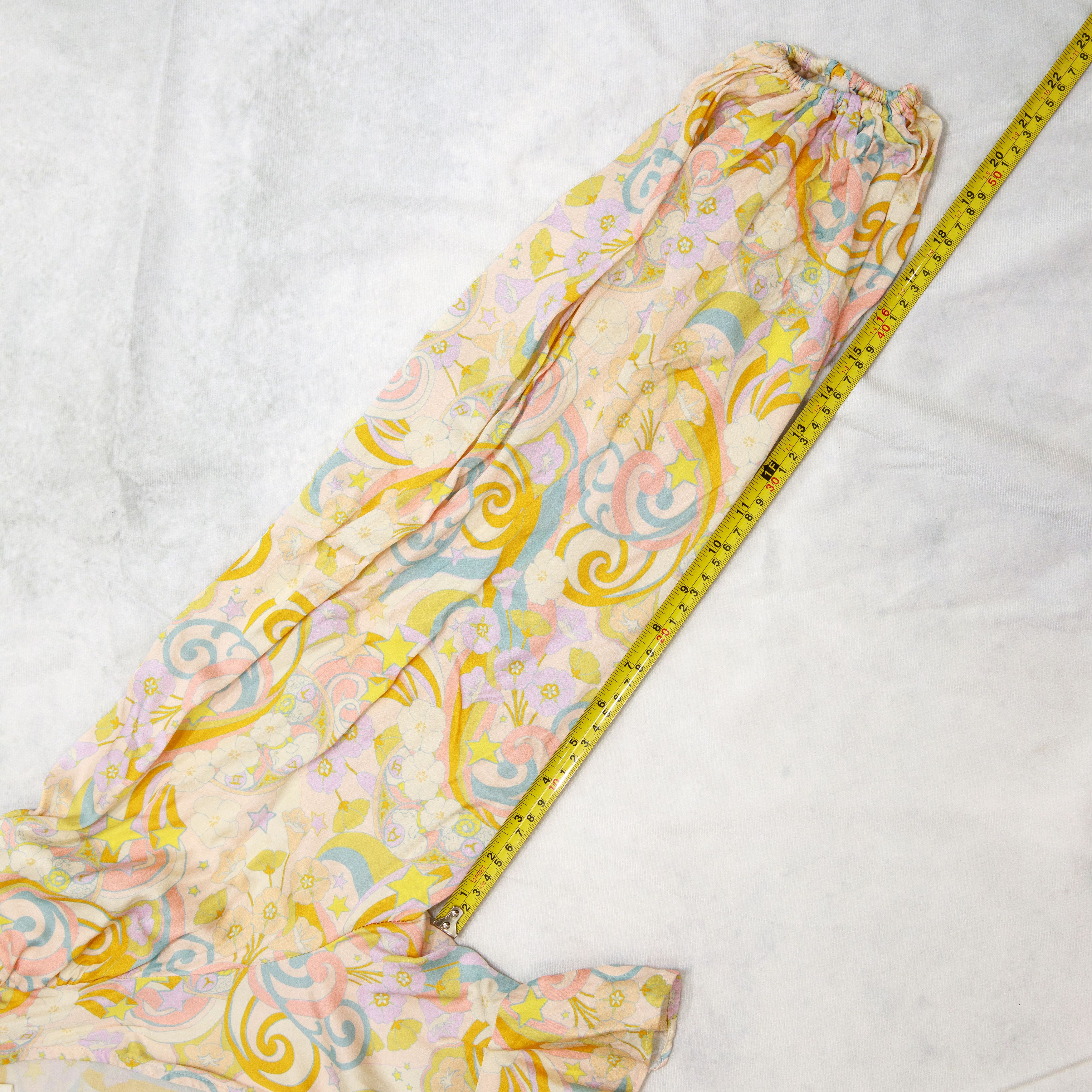 For Love & Lemons For Love & Lemons Marcia Crop Top Yellow Stars Astrology Size S / US 4 / IT 40 - 8 Thumbnail