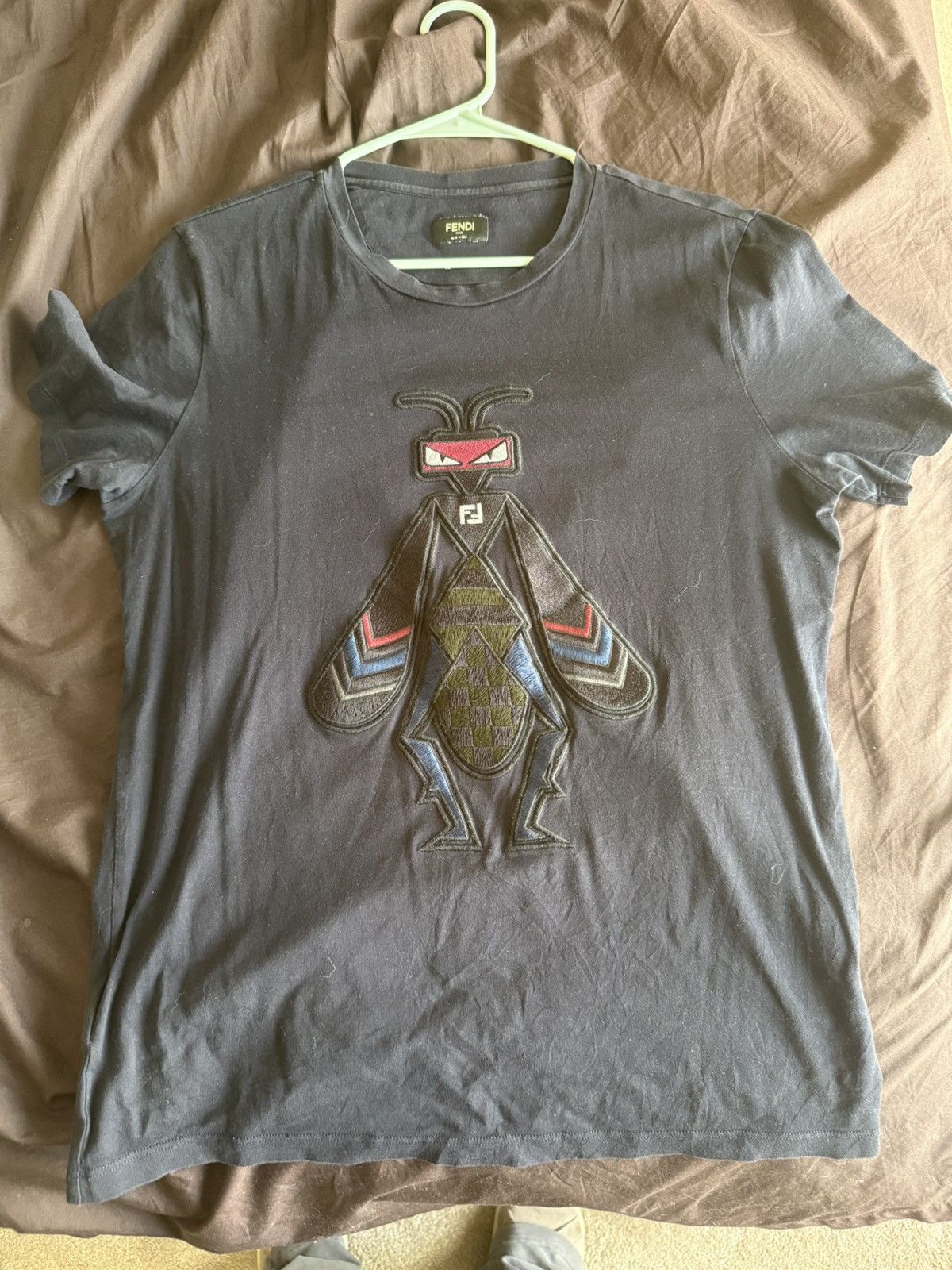 Fendi Fendi Bug Monogram Navy T-shirt Size US L / EU 52-54 / 3 - 1 Thumbnail