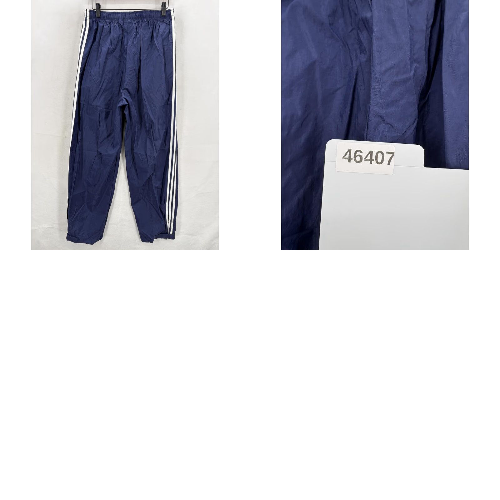 Adidas VINTAGE Adidas Track Pants Womens XL Blue 3 Stripe Nylon Lightweight Unlined Gym Running & Training Women's XL Blue 3S Striped Pants Size 40" / US 18 - 10 Thumbnail