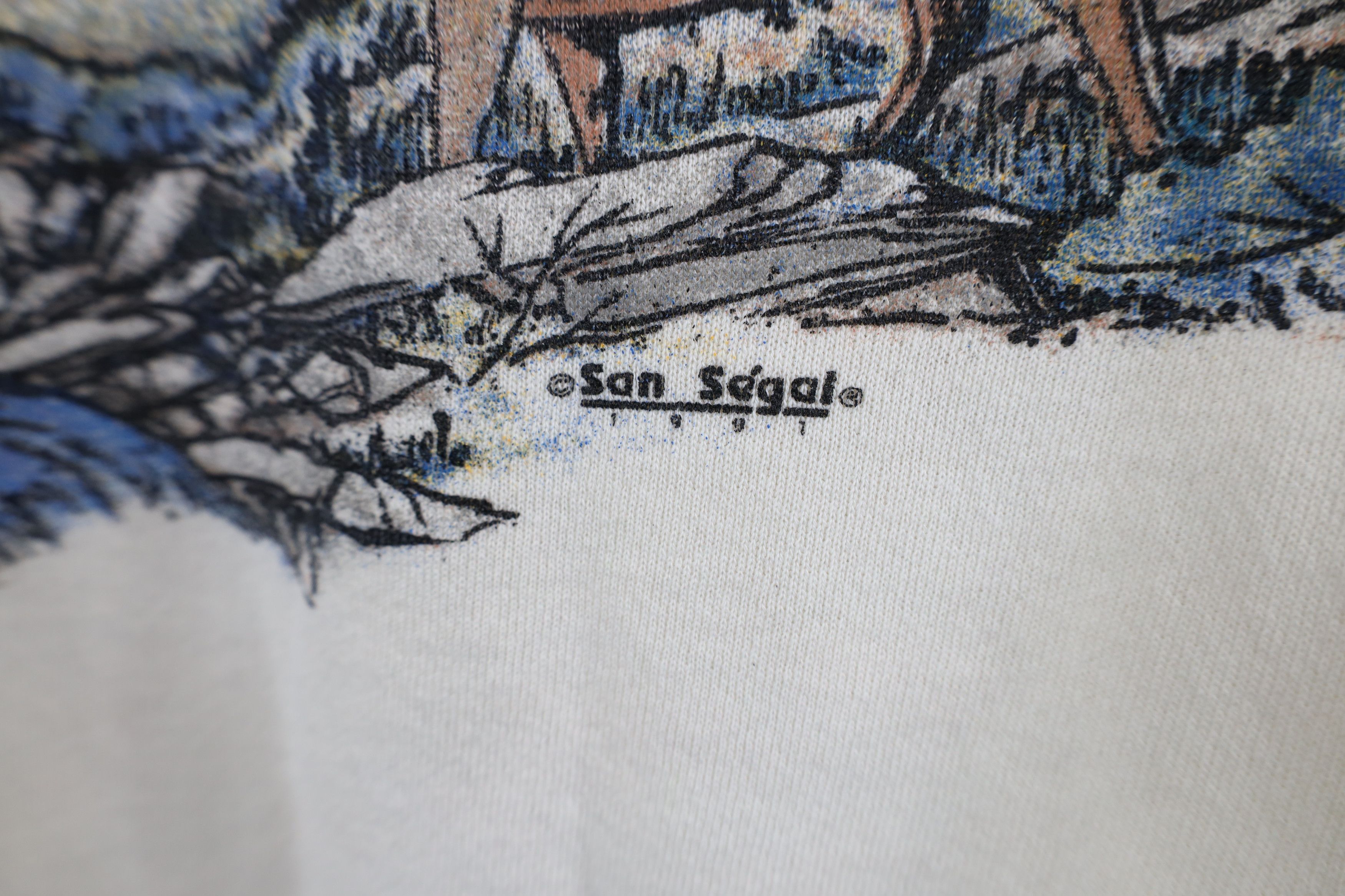 Vintage Vintage 90s Streetwear Nature All Over Print Sweatshirt USA Size US XL / EU 56 / 4 - 6 Thumbnail