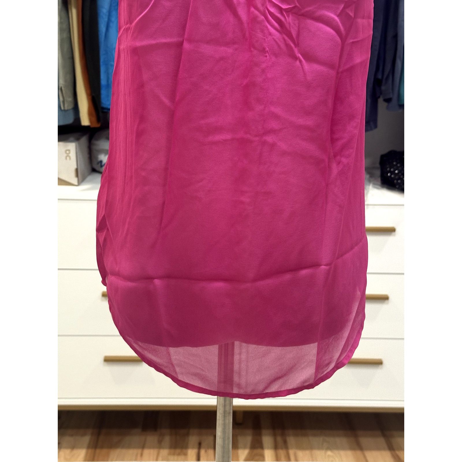 American Eagle Outfitters American Eagle Bright Fuchsia Button Down Sleeveless S Size S / US 4 / IT 40 - 6 Thumbnail