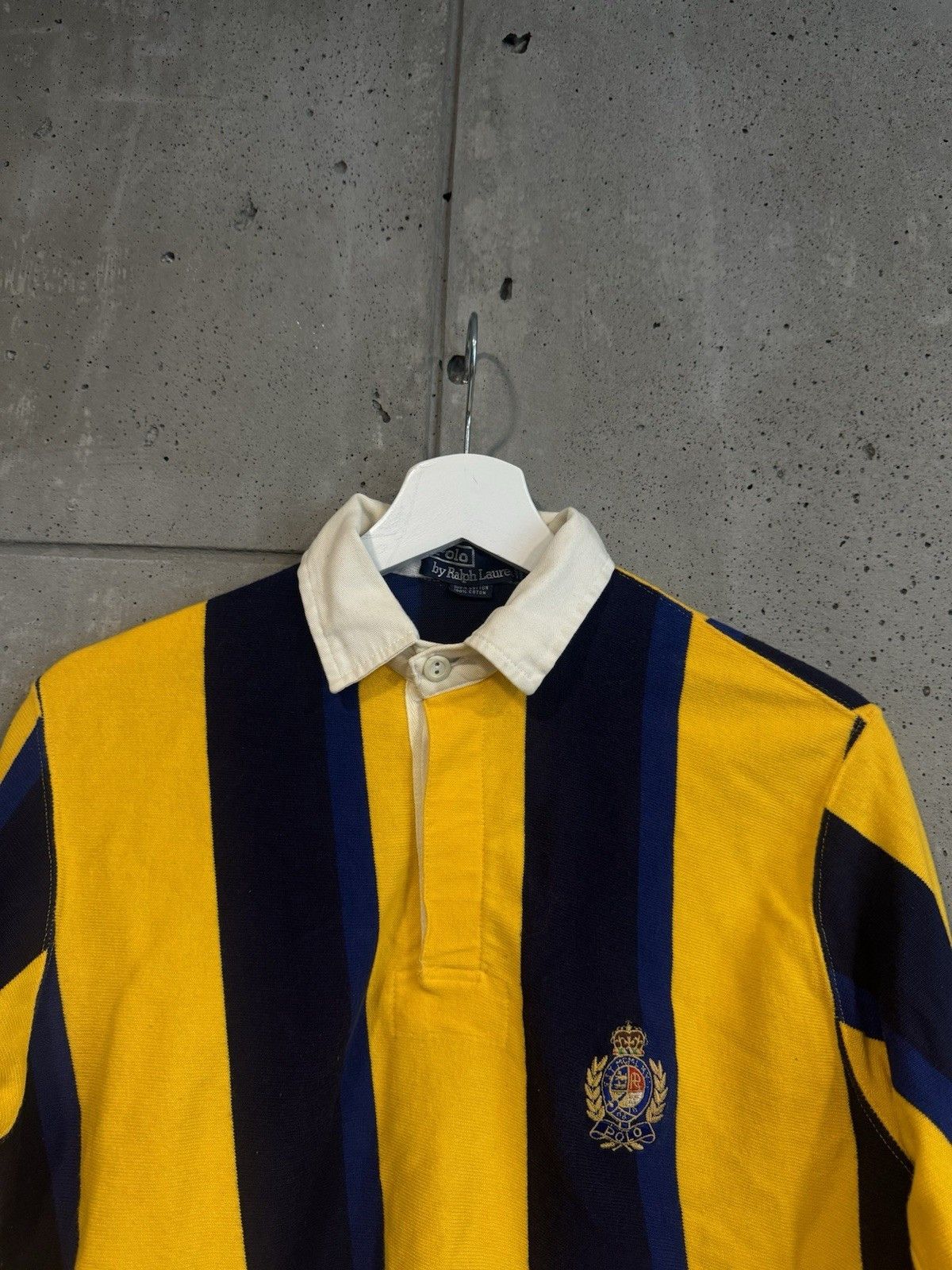Polo Ralph Lauren Vintage Polo Ralph Lauren Rugby Shirt Yellow / Blue Striped Size US M / EU 48-50 / 2 - 3 Thumbnail