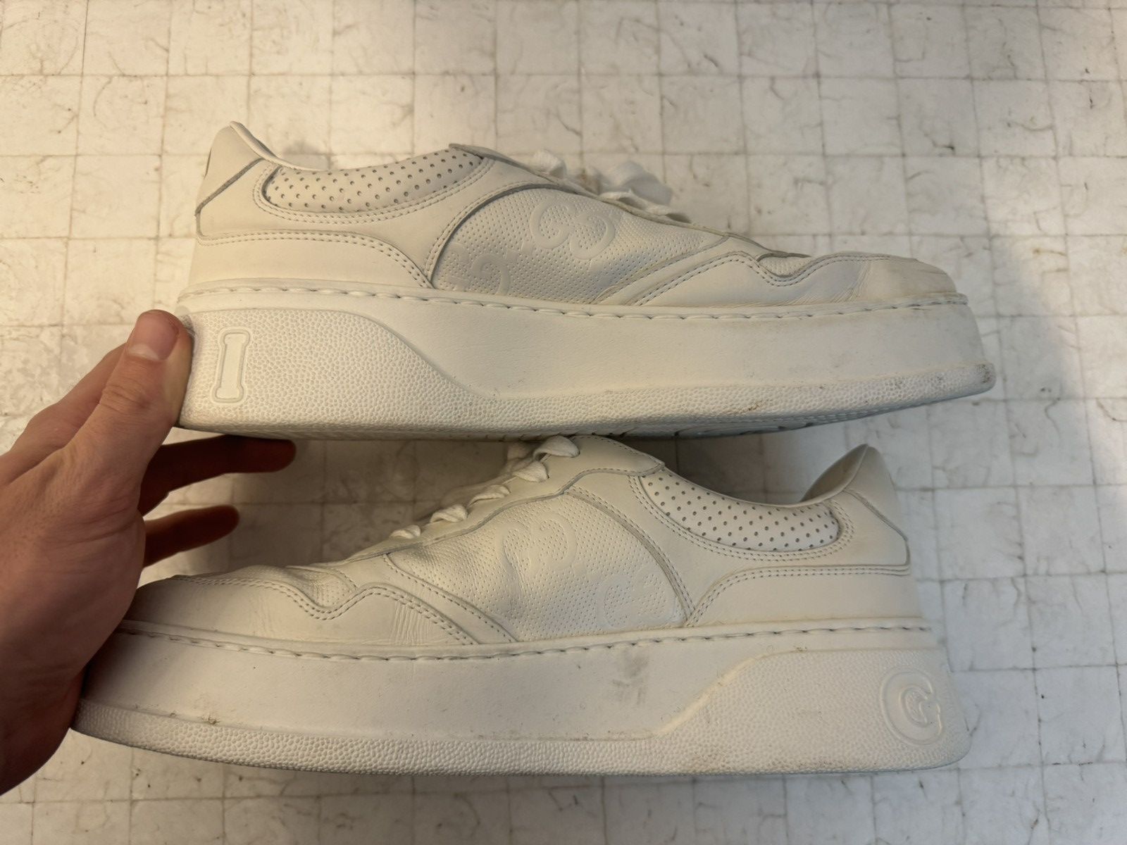 Gucci Gucci GG embossed leather sneaker Size US 11 / EU 44 - 7 Thumbnail