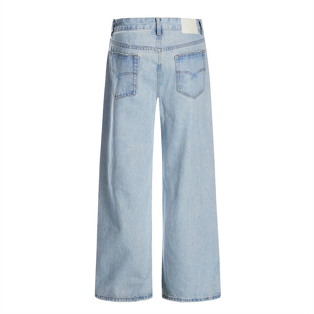 Japanese Brand × Jean Punk men's distressed casual loose wide-leg washed jeans Size US 32 / EU 48 - 3 Thumbnail