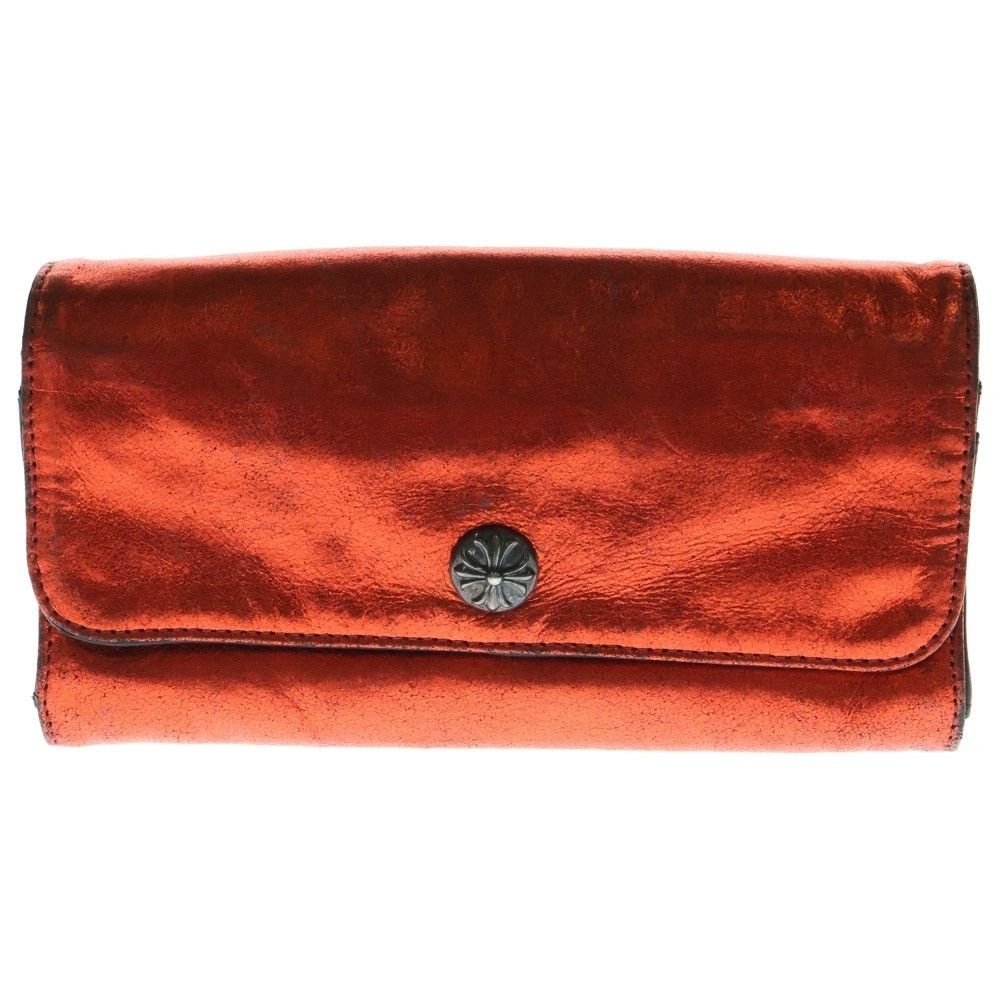 CHROME HEARTS JUDY CHROME HEARTS Judy Cross Ball Leather Wallet Red