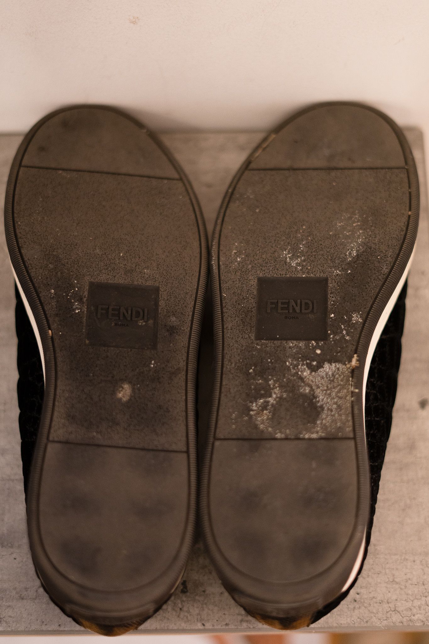 Fendi Fendi Black Velvet Slip-on Sneakers Size US 9 / EU 42 - 3 Thumbnail