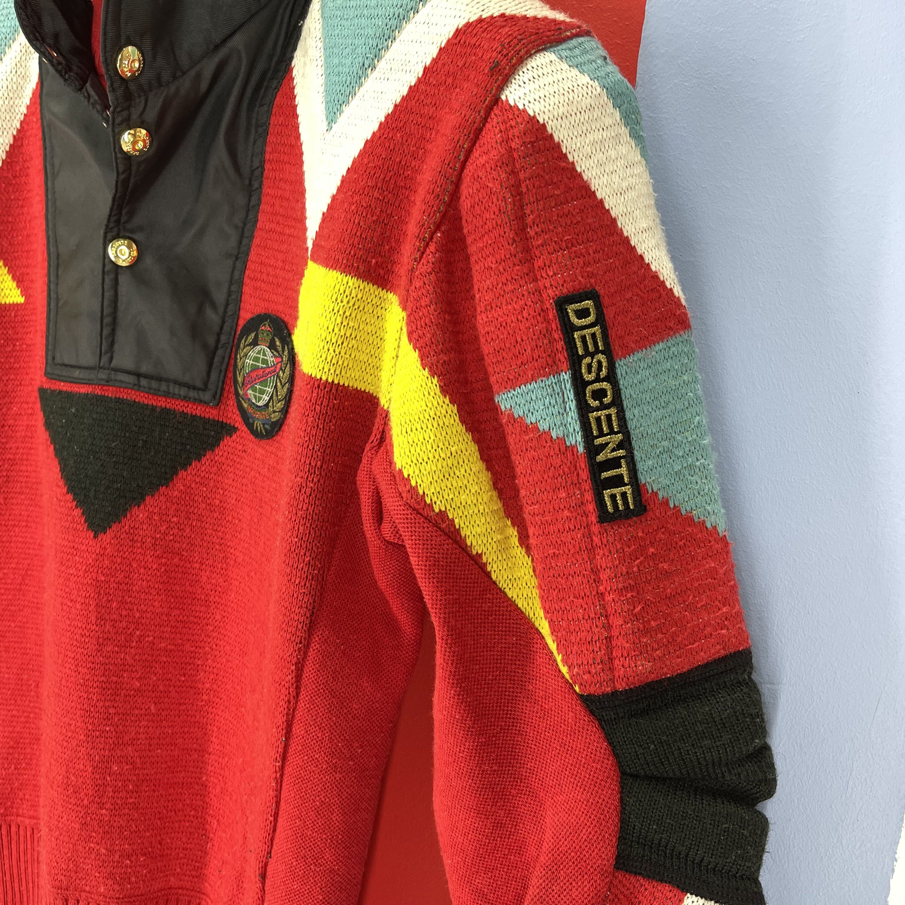Descente 90s Vintage DESCENTE Acrylic Ski Sweater #1386/AS Size US S / EU 44-46 / 1 - 5 Thumbnail