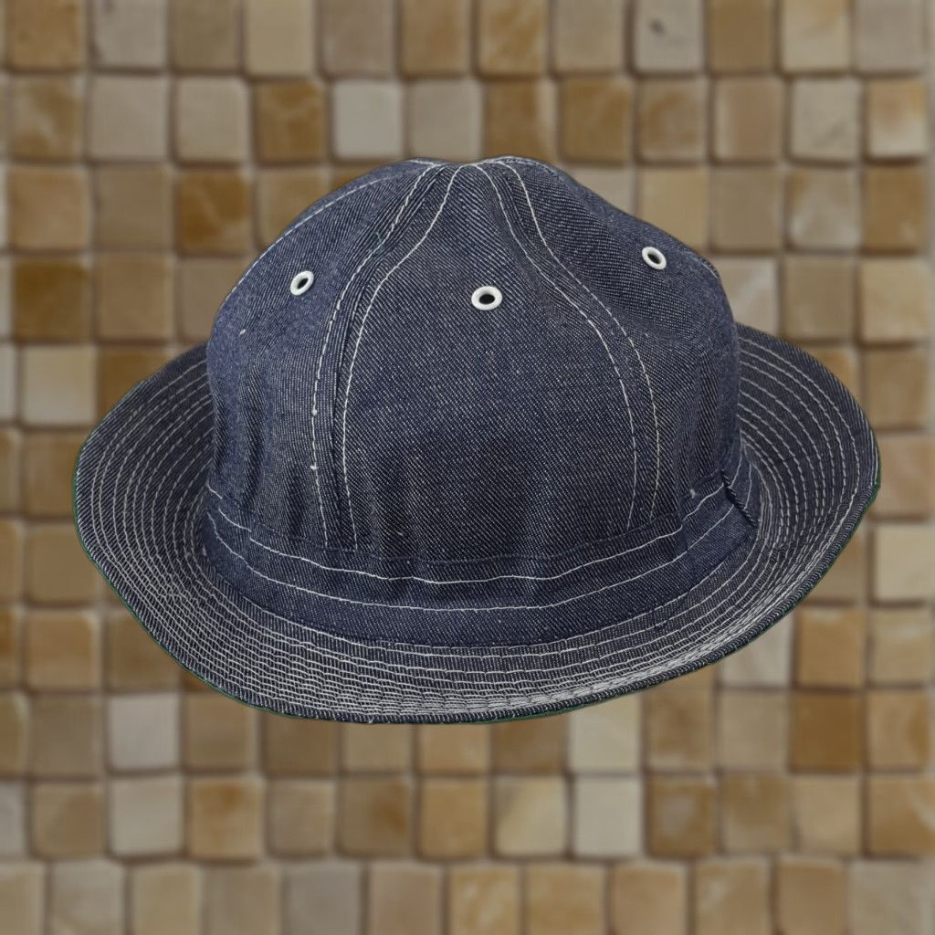 Denime VINTAGE Military Boonie Hat Bucket Cap Mens Size M Denim Blue 90s Army Outdoor Retro Y2K Size ONE SIZE - 1 Thumbnail