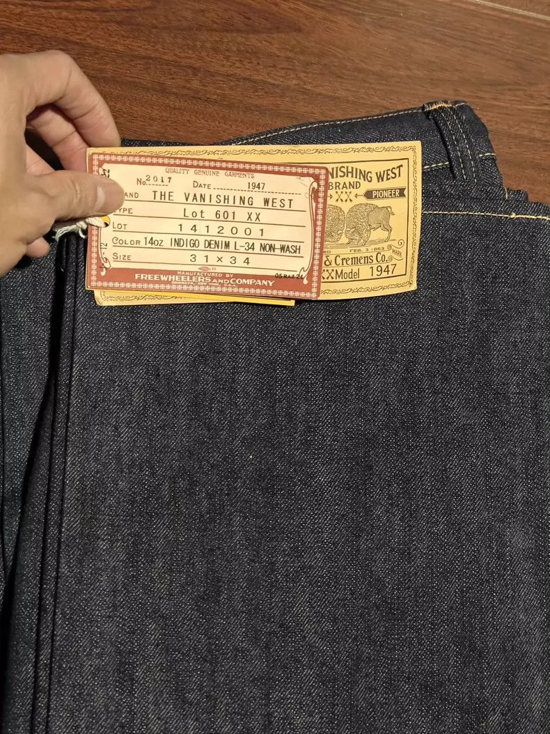 Freewheelers Freewheelers Straight blue-dyed jeans Size US 31 - 2 Thumbnail